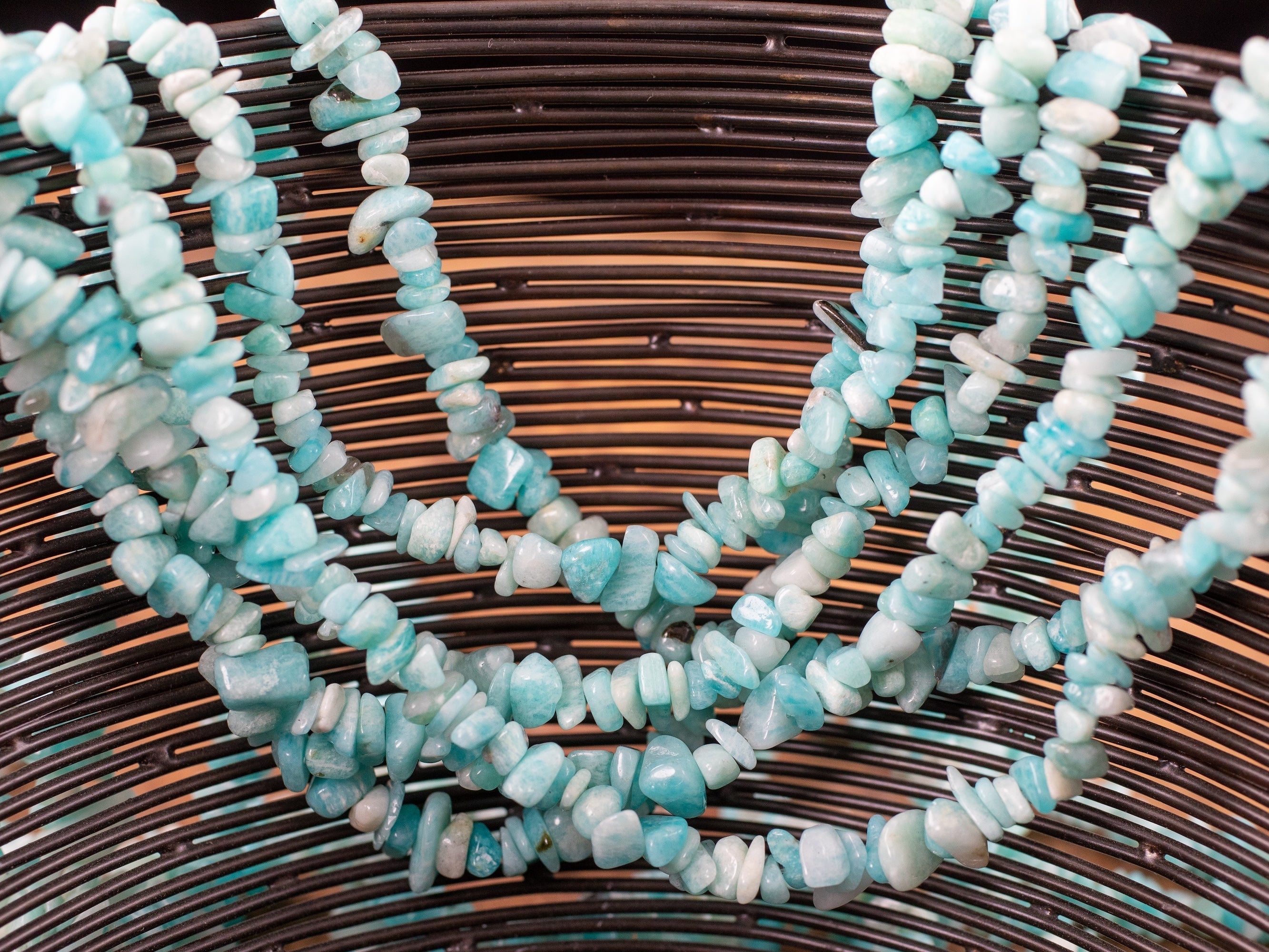 Amazonite Crystal Necklace - Natural Chip Beads Long Handmade Jewelry for Women, Healing Stone Necklace for Spiritual Energy & Chakra Balancing | Perfect for Meditation, Yoga & Boho Fashion