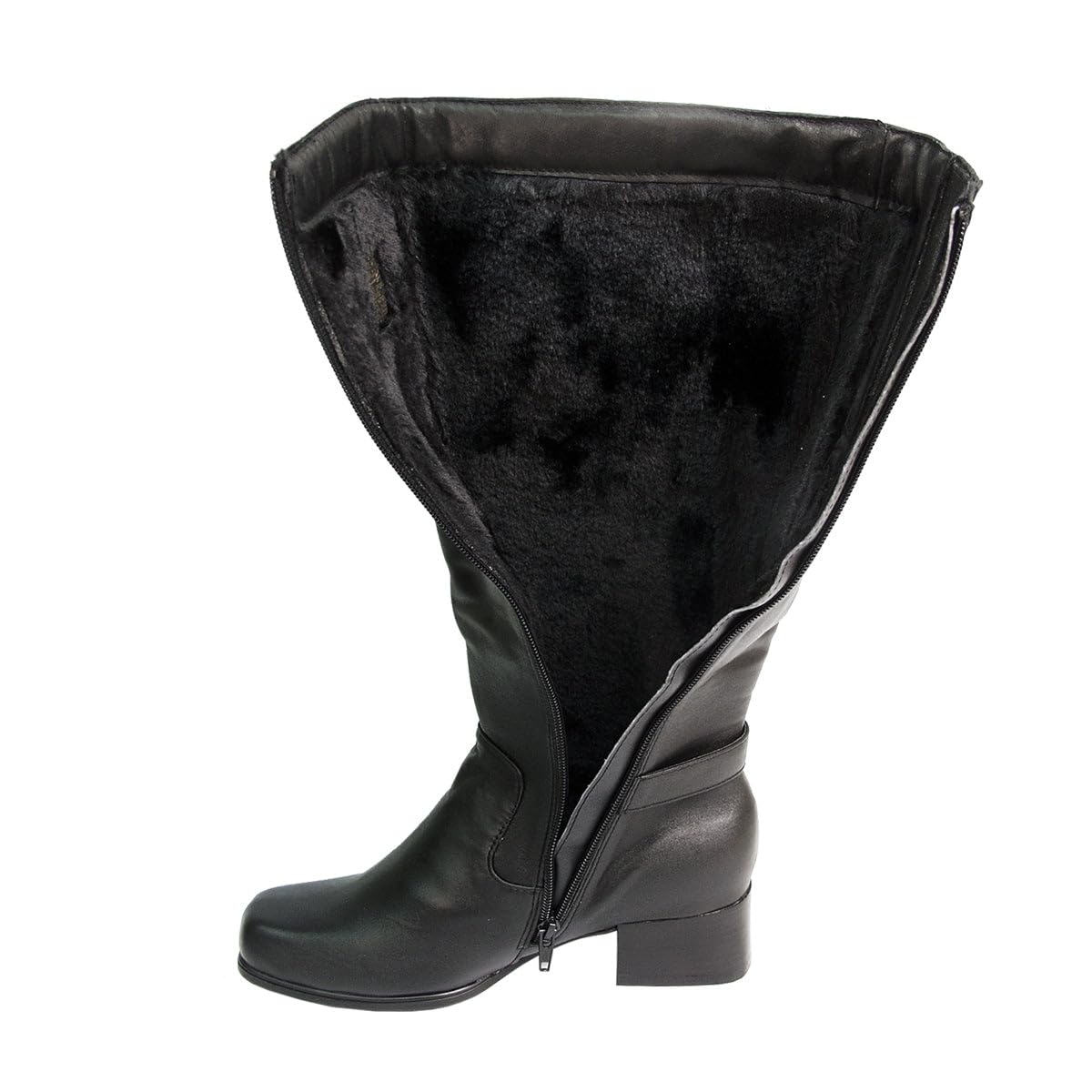 Peerage Becca Women's Wide Width Fleece Lined Leather Knee-High Boots – Warm Winter Snow Boots for Women, Comfortable & Stylish for Cold Weather, Outdoor Walking, and Casual Fashion