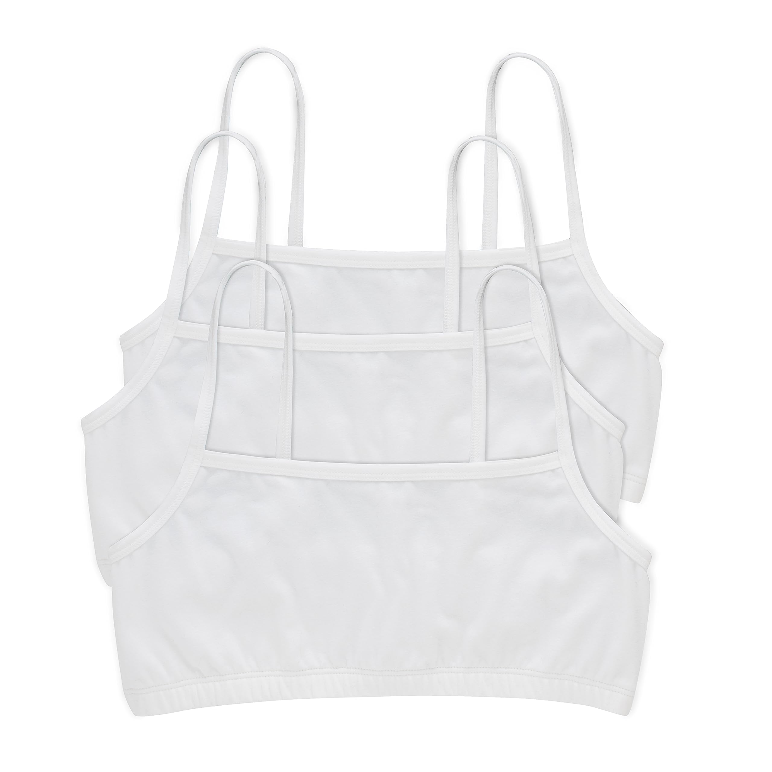 Hanes Women's Cotton Comfort Bralette 3-Pack - Soft Wireless Bras for Sleep, Lounge & Everyday Wear - Breathable Seamless Underwear for Women