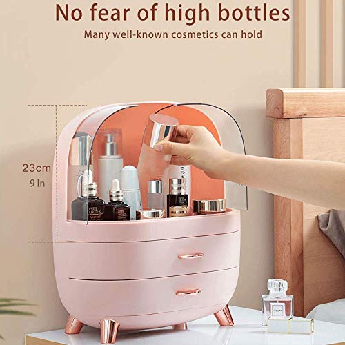 90° Rotating Cosmetic Organizer - Makeup Storage Box for Lipstick, Nail Polish, Eyeshadow & Brushes | Jewelry & Beauty Accessories Desktop Organizer for Vanity, Bathroom, and Travel