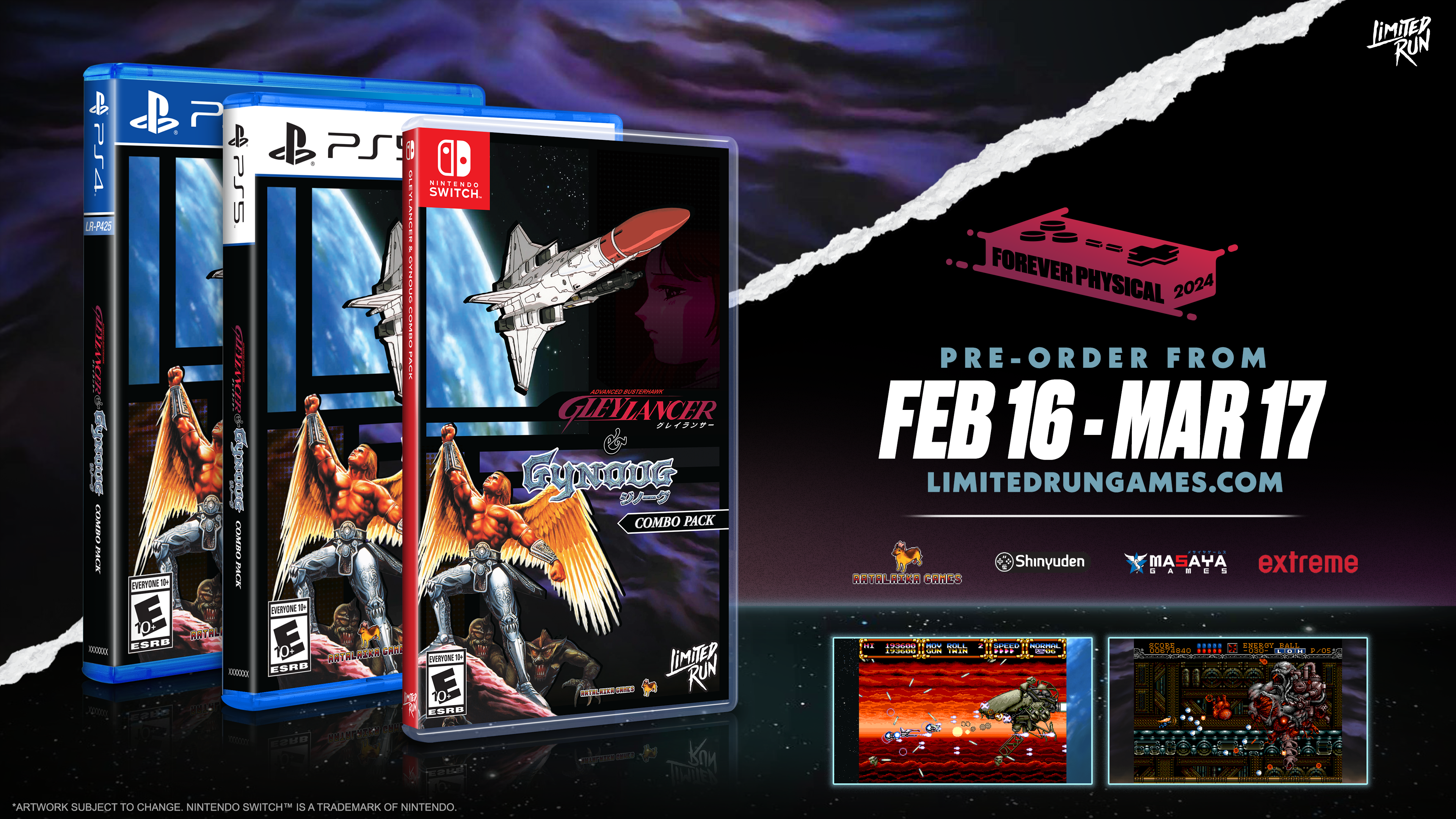 Limited Run #227: Gleylancer & Gynoug Combo Pack for Nintendo Switch - Classic Retro Game Bundle for Collectors & Gamers - Perfect for Nostalgic Gaming Sessions & Display Collections