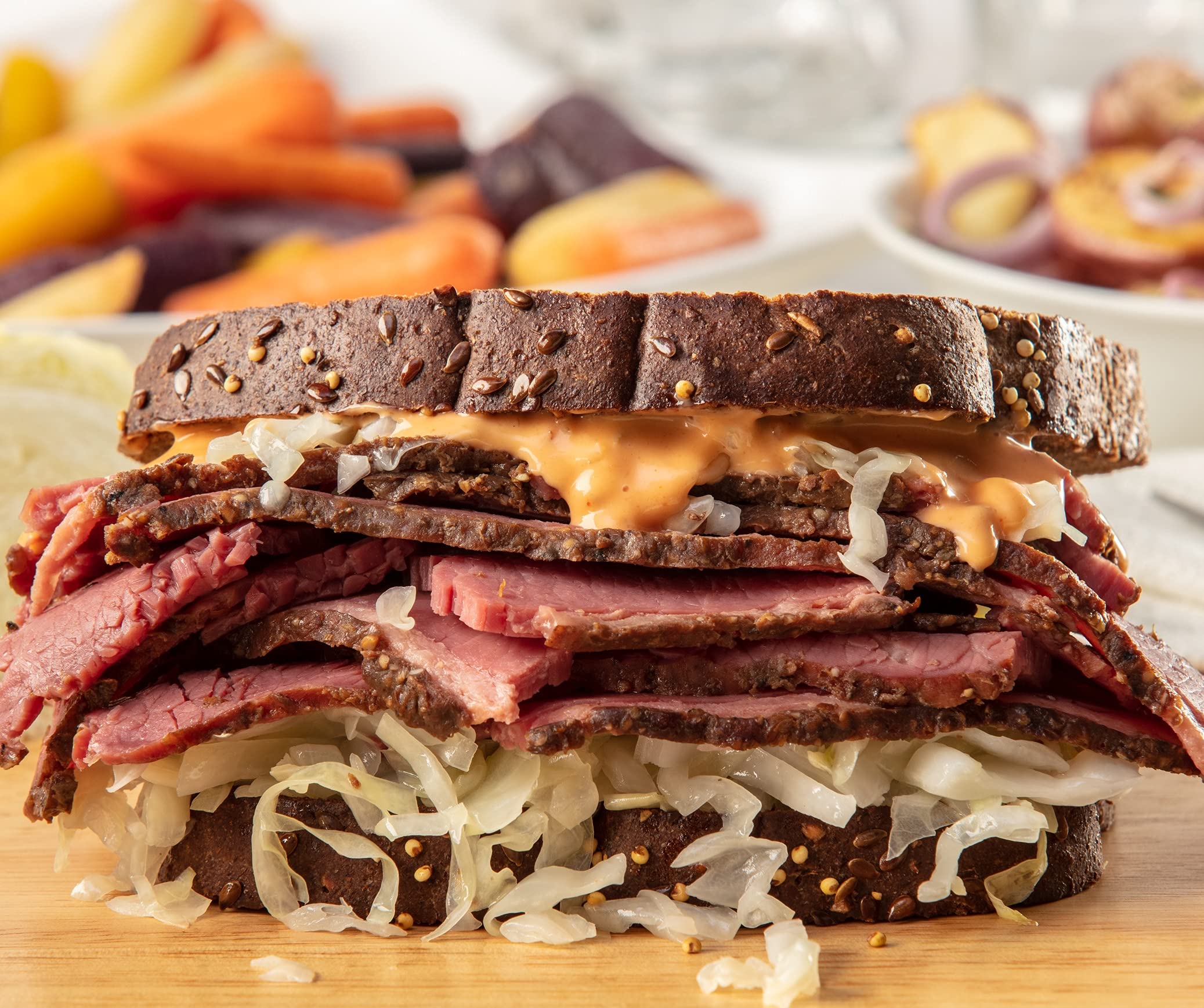 Burgers' Smokehouse Fully Cooked & Sliced Corned Beef Brisket - 4 Pack (12 oz Each) | Premium Ready-to-Eat Meal for Sandwiches, Salads & Holiday Dinners