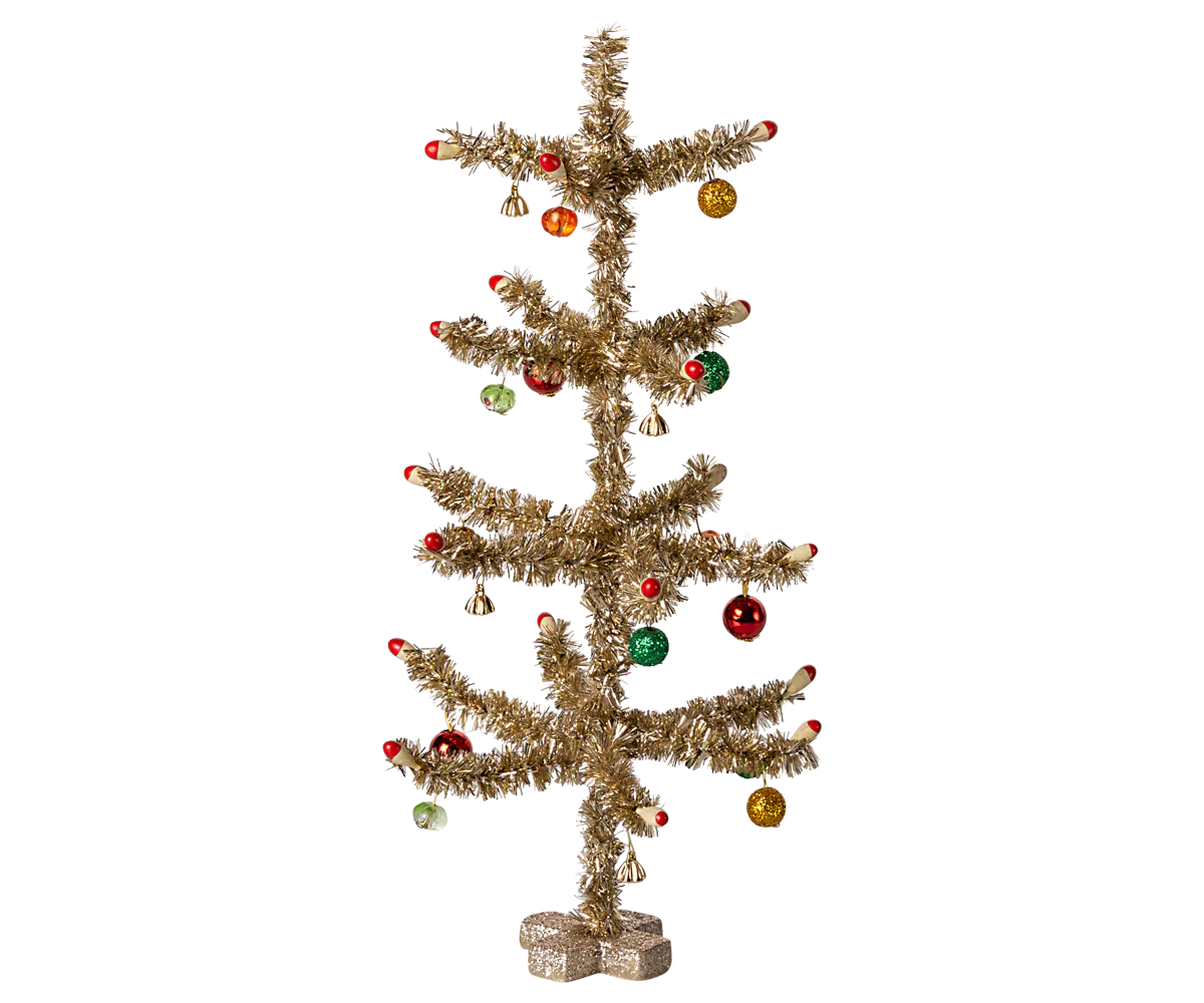 Gold Red and Green Christmas Tree Decorations - Festive Holiday Decor for Home, Office & Party