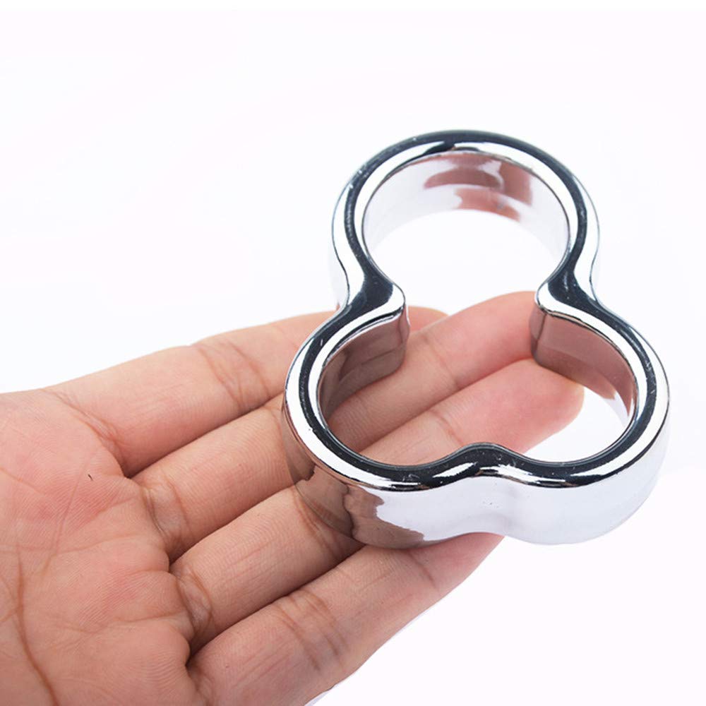 Stainless Steel Scrotum Stretcher & Cock Ring Set for Men - Testicular Weight Pendant, Delay Ejaculation Training - Perfect for BDSM, Sensual Play & Couples Intimacy Enhancement