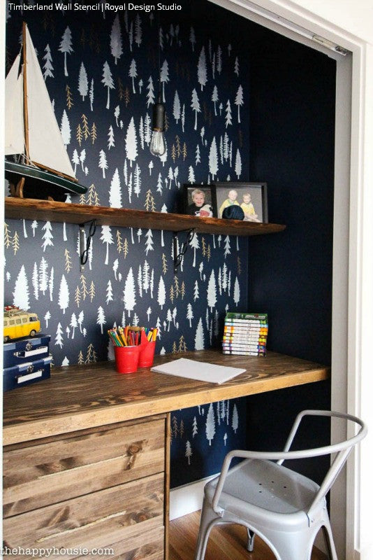 Timberland Bonnie Christine Wall Stencil - DIY Home Decor, Reusable Painting Template for Walls, Furniture & Crafts - Perfect for Bedroom, Nursery, Living Room Makeovers