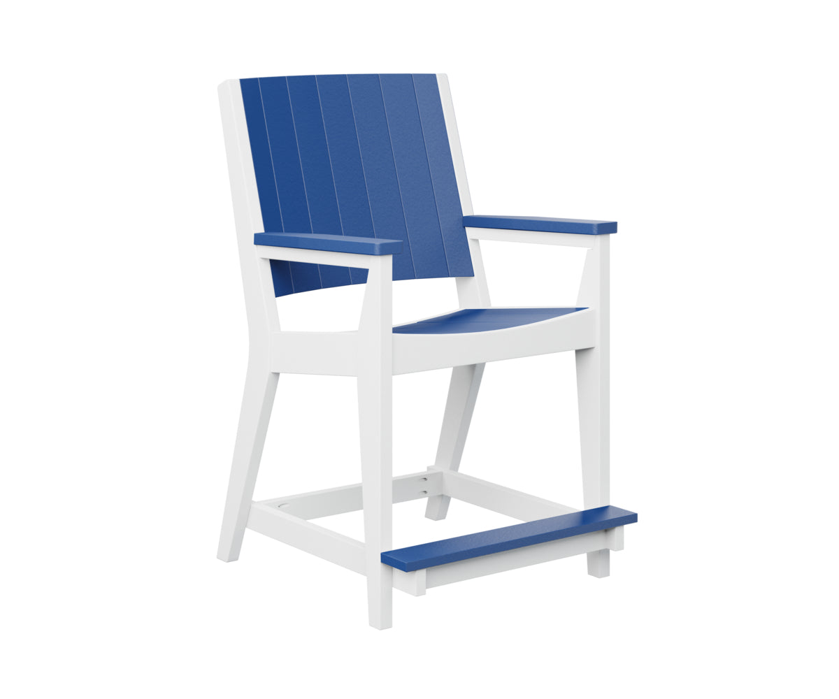 Berlin Gardens Mayhew Chat Counter Chair - Stylish Bar Stool for Kitchen Island, Breakfast Nook & Home Decor - Durable Indoor/Outdoor Use