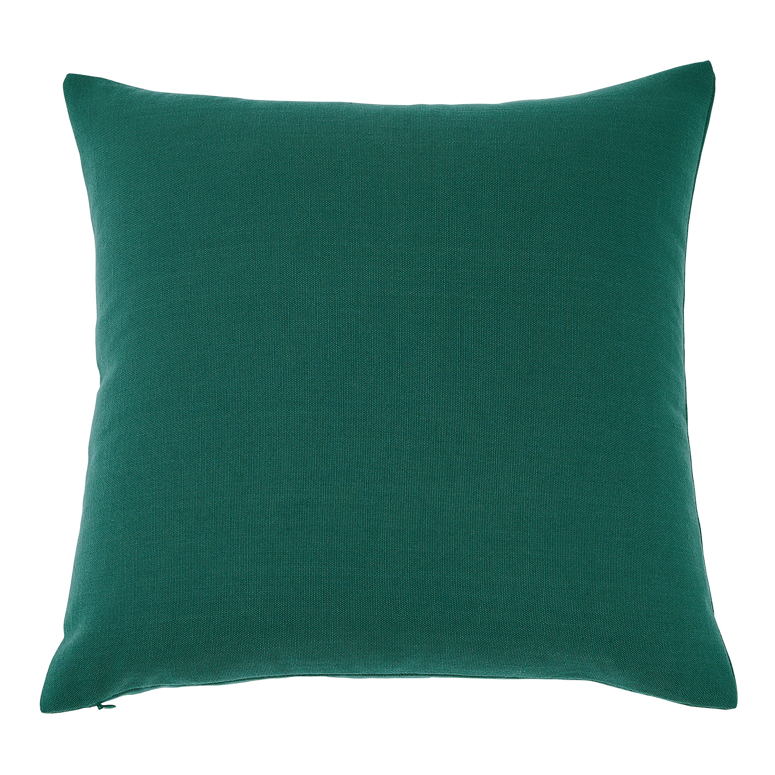 Mixhug Decorative Linen Throw Pillow Covers Set of 2 - 18x18 Inch Farmhouse Cushion Covers for Couch, Sofa & Bed - Emerald Green Home Decor - Perfect for Living Room, Bedroom & Seasonal Decor