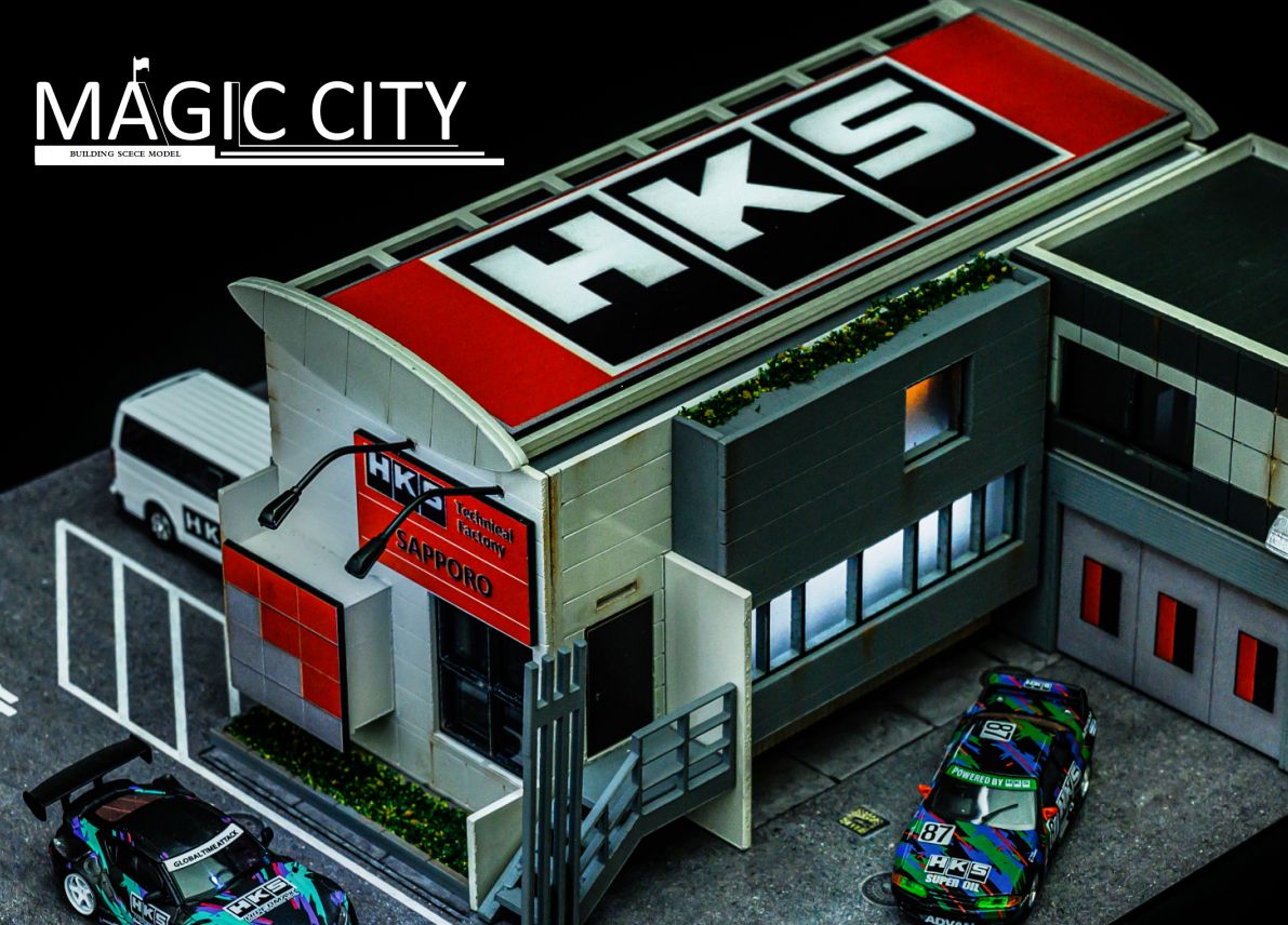1:64 Scale Magic City Sapporo HKS Factory (A) Diecast Model Car - Perfect for Collectors, Display, and Racing Enthusiasts