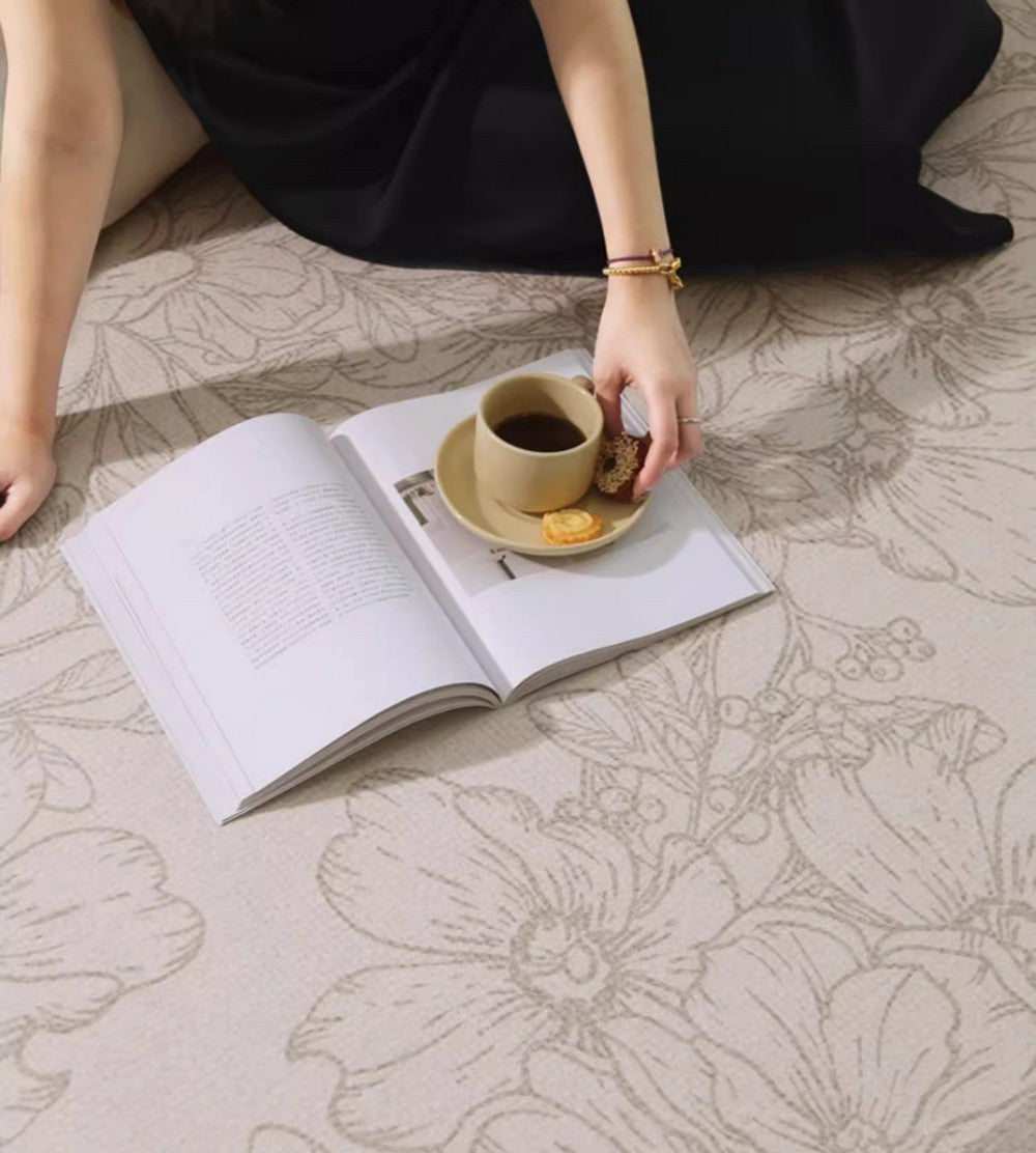 Modern Abstract Area Rugs with Floral & Geometric Patterns - Non-Slip Contemporary Carpet for Living Room, Bedroom, Office - Soft & Durable Home Decor for Cozy Spaces