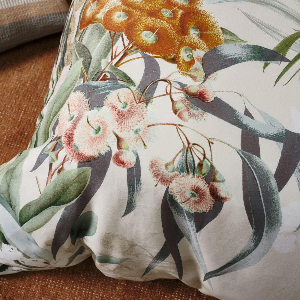 Premium Eucalyptus Garden Quilt Cover Set - 100% Cotton Bedding Set with Floral Design - King/Queen Size - Breathable & Soft for All Seasons - Perfect for Master Bedroom, Guest Room & Vacation Homes