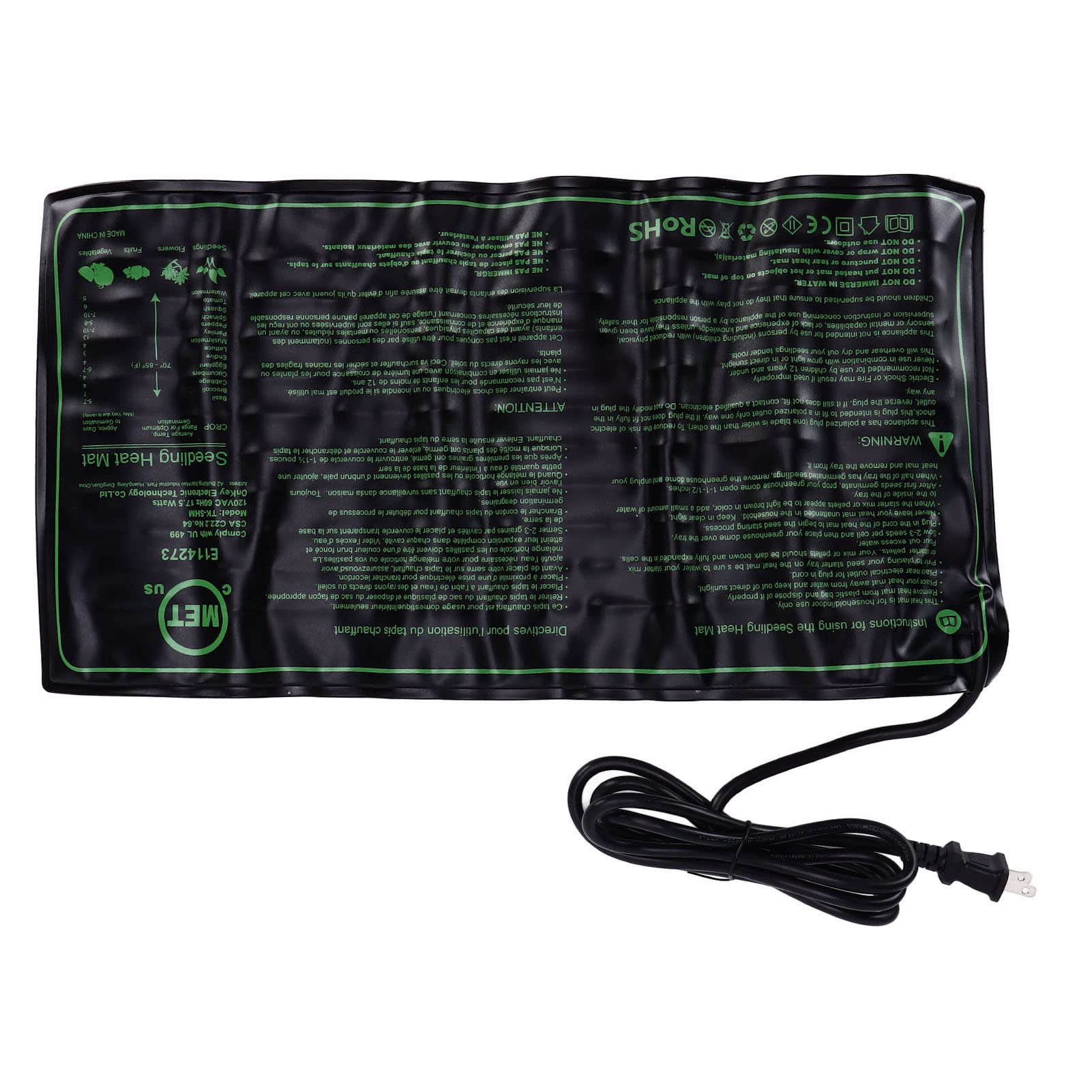 Mumusuki Plant Heating Pad - Soft Flexible Seedling Heat Mat for Faster Germination & Propagation | Indoor Gardening, Greenhouse, Hydroponics, Plant Nursery Use