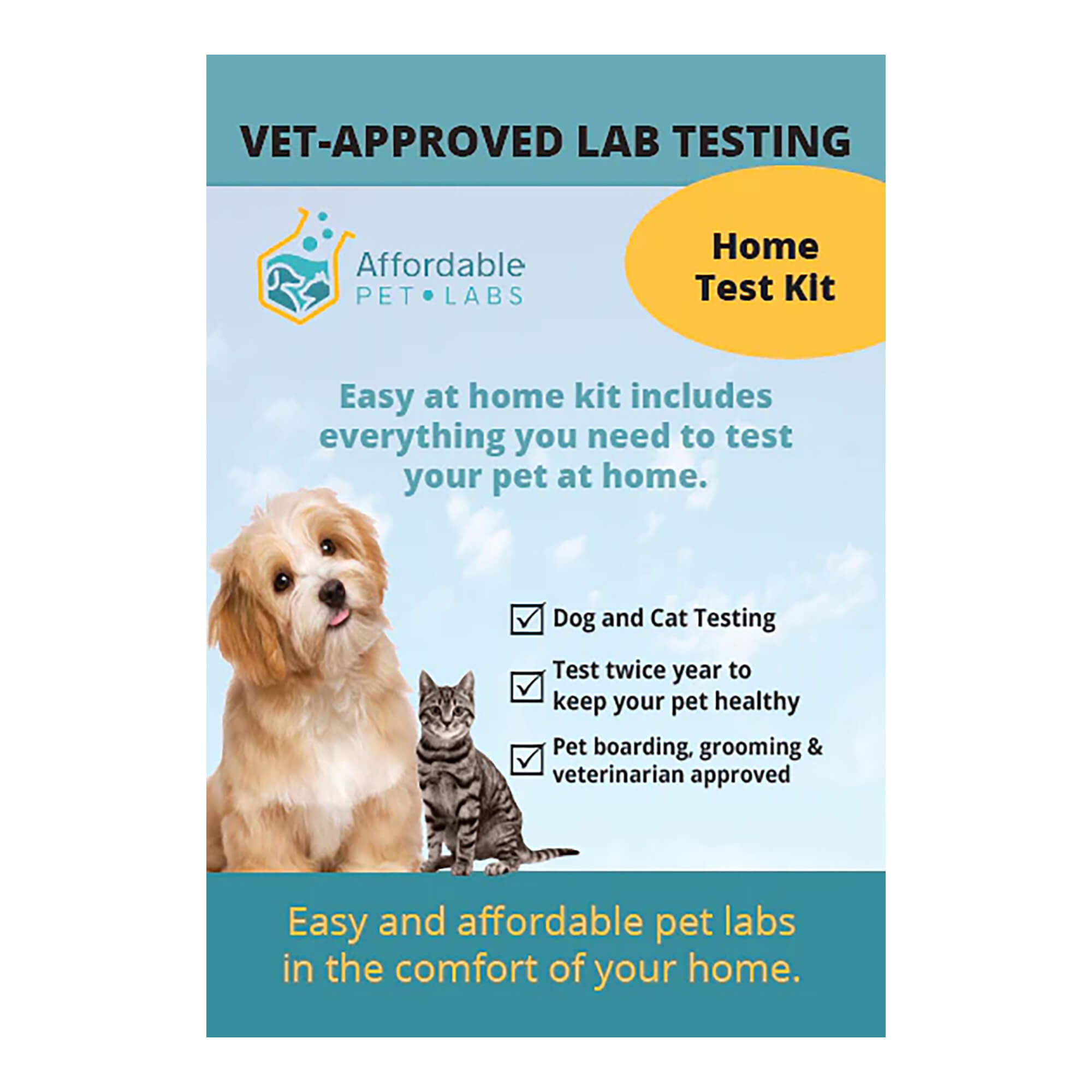 Affordable Pet Diarrhea Diagnostic Test Kit - Fecal PCR Test for Cats | Easy At-Home Testing for Digestive Health Issues | Perfect for Monitoring Cat Health & Detecting Parasites