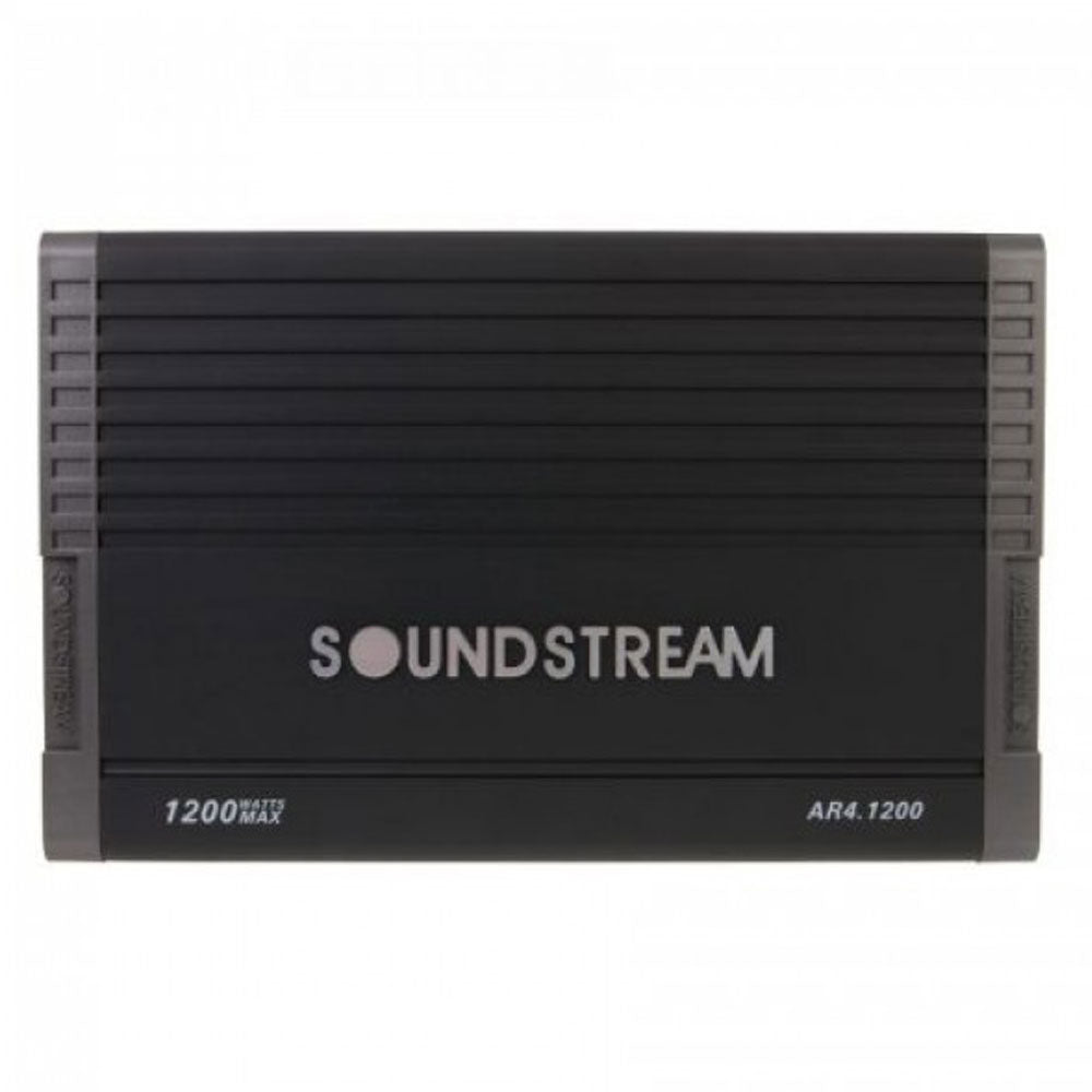 Soundstream AR4.1200 1200W Peak 4-Channel Car Amplifier - 160W RMS, Class A/B, 2 Ohm Stable - Perfect for Car Audio Systems & Truck Stereo Upgrades