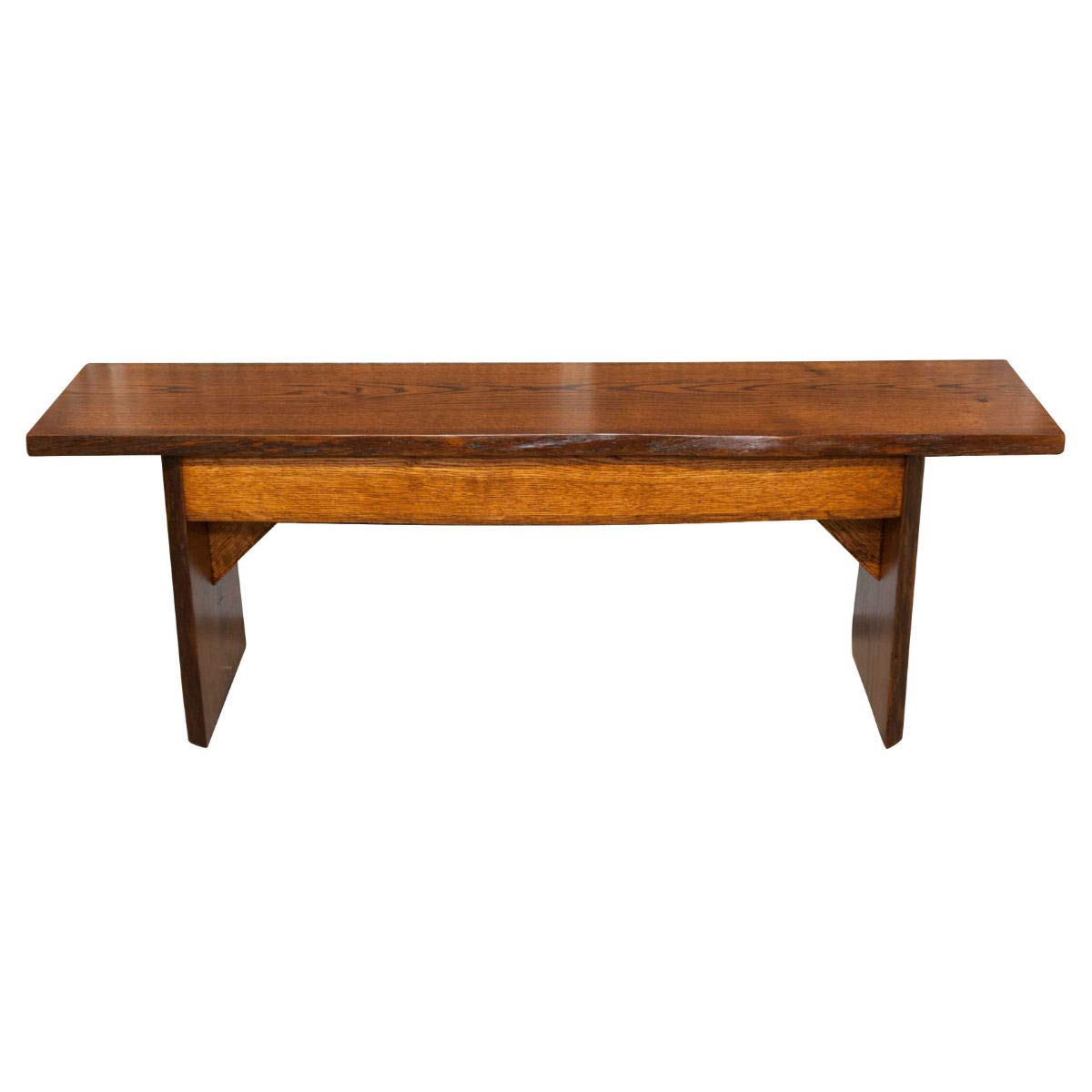 Live Edge Wooden Bench – Solid Oak Wood Dining Bench – Rustic Home Decor Furniture – Natural Edge Wood Slab Bench (5 Feet Long, Michaels Stain) – Perfect for Farmhouse Dining Rooms, Entryway Seating & Outdoor Patio Decor