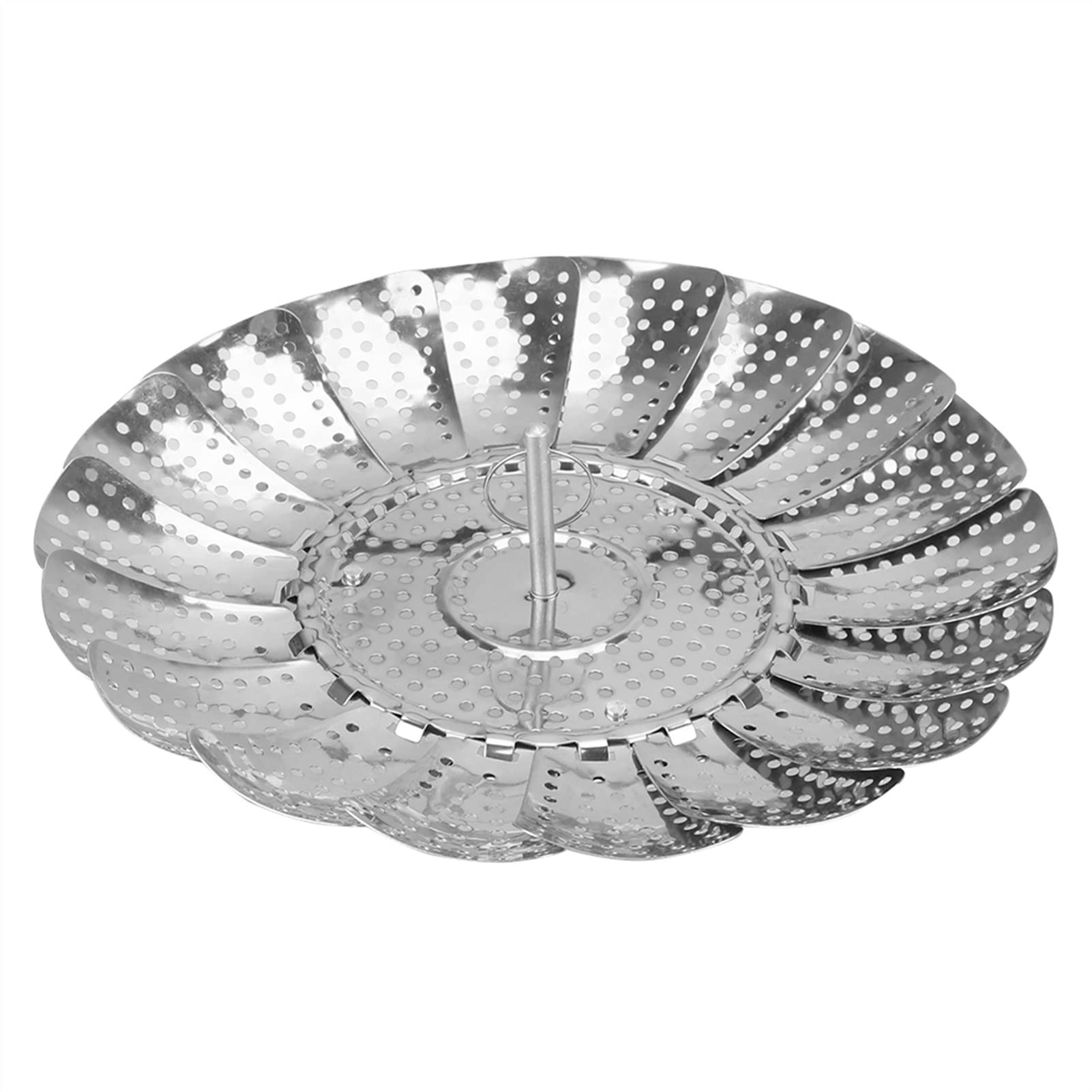 Stainless Steel Expandable Folding Steamer Rack - Dish Food Steam Mesh Basket for Cooking Vegetables, Dumplings & Seafood - Perfect for Kitchen, Camping & Outdoor Cooking