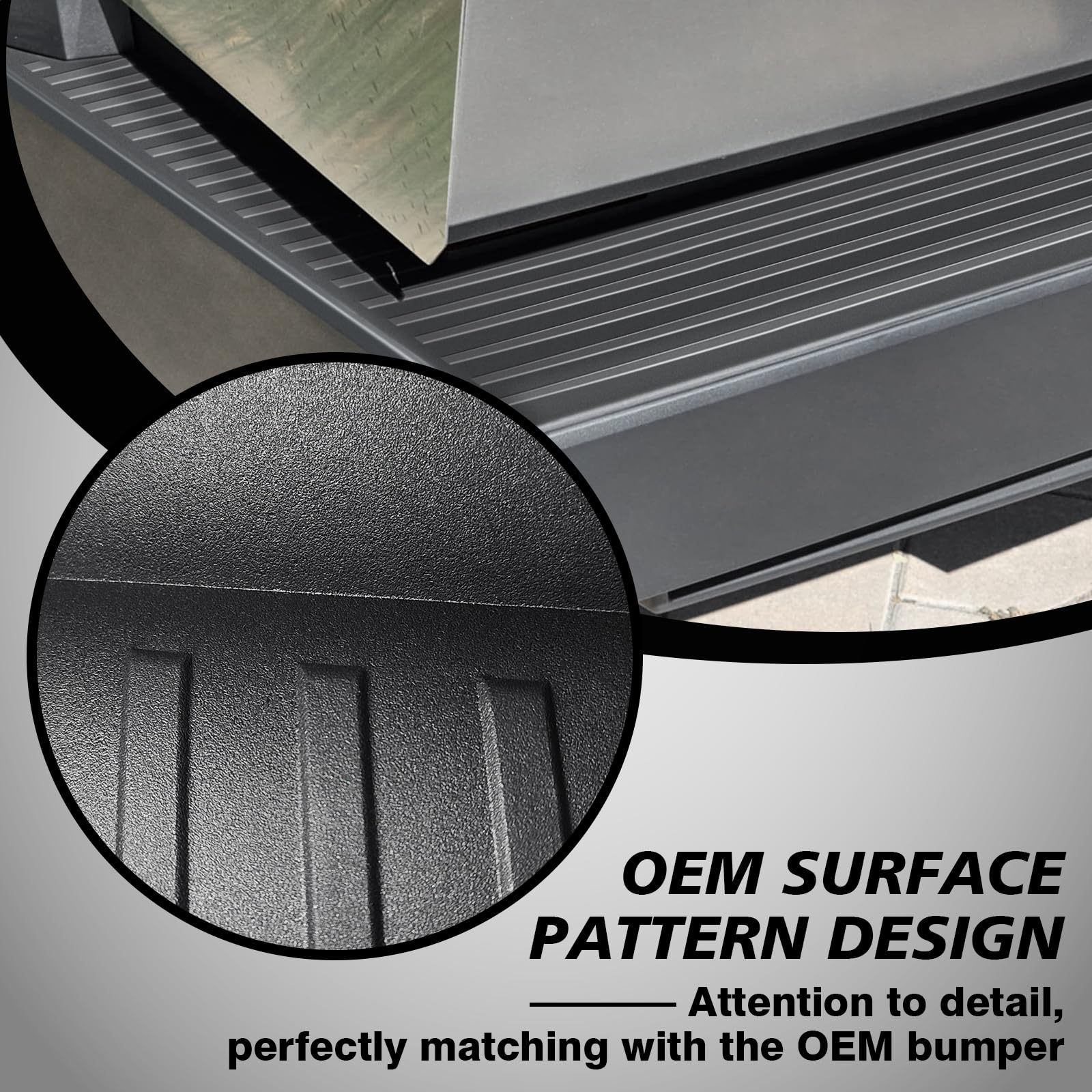 BestEvMod Tesla Cybertruck Rear Bumper Tailgate Protector Cover - Durable TPE Protective Trim for 2023-2024 Models | Truck Bed Step & Sill Molding Accessories | Perfect for Off-Roading, Hauling & Daily Commuting