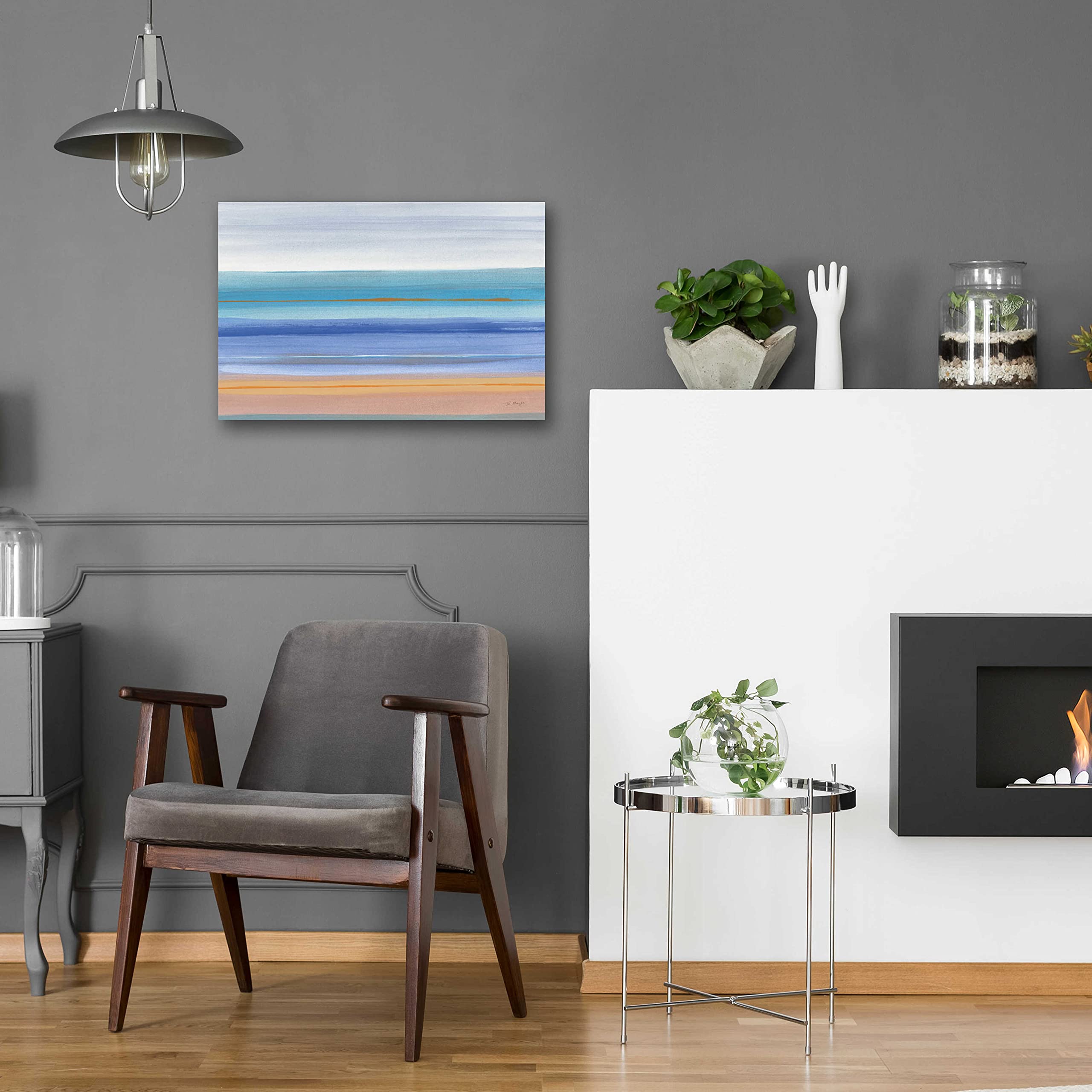 Epic Art 'Warmth' by Jo Maye - 24x16 Inch Acrylic Glass Wall Decor - Modern Abstract Painting for Living Room, Bedroom & Office