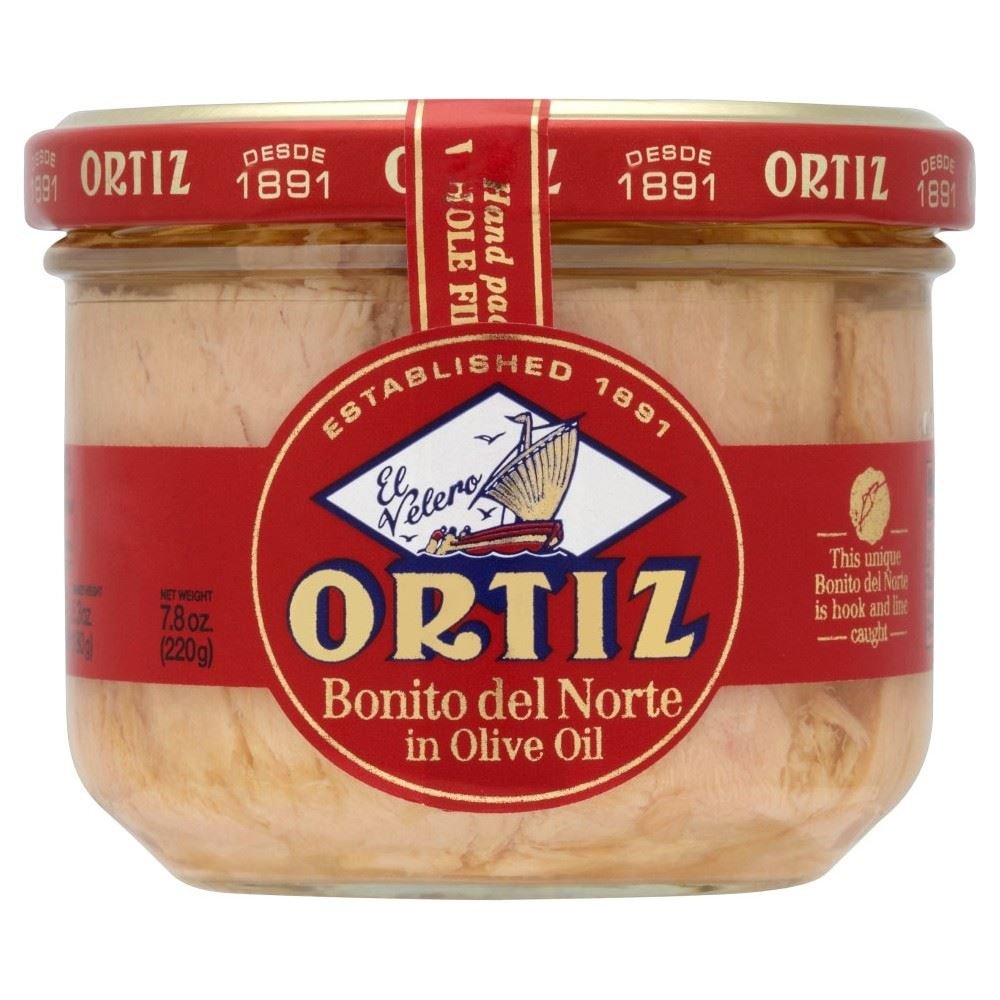 Premium Ortiz White Tuna Fillets in Extra Virgin Olive Oil (220g) - Pack of 6 | Wild Caught, High Protein, Keto & Paleo Friendly | Perfect for Salads, Sandwiches & Healthy Meal Prep