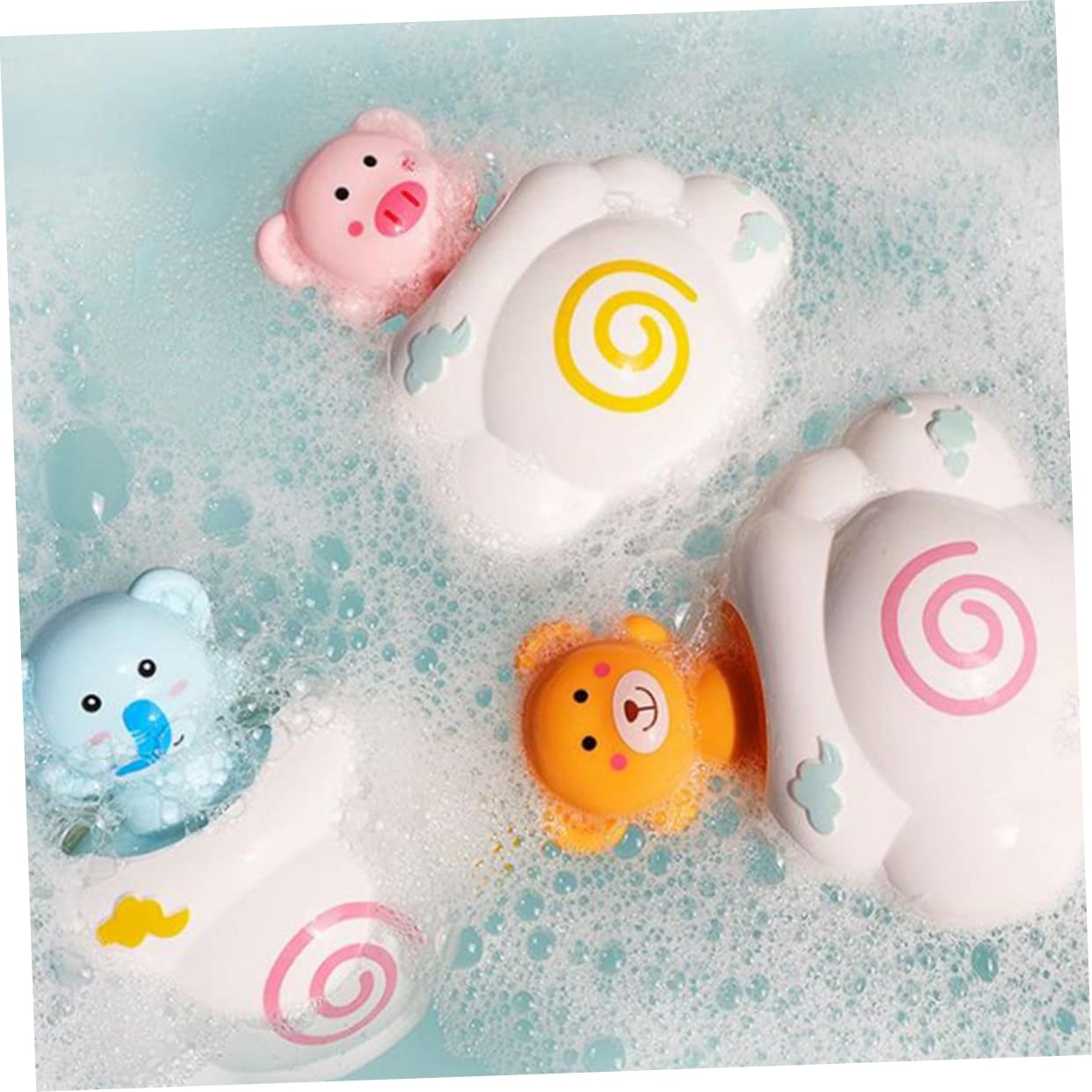 KONTONTY 2-Pack Durable Bath Toys for Kids - Fun Bathtub & Shower Playtime - BPA-Free Plastic Water Toys for Toddlers & Infants - Perfect for Bath Time Fun and Early Learning
