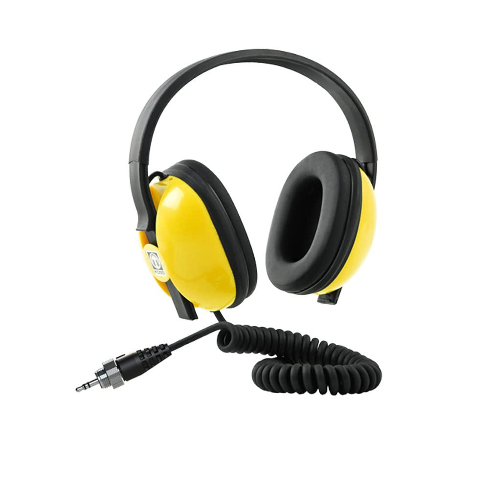 Minelab Equinox Series Waterproof Underwater Metal Detector Headphones - 200ft Depth Rating, Yellow - Ideal for Beach, River & Scuba Diving Treasure Hunting