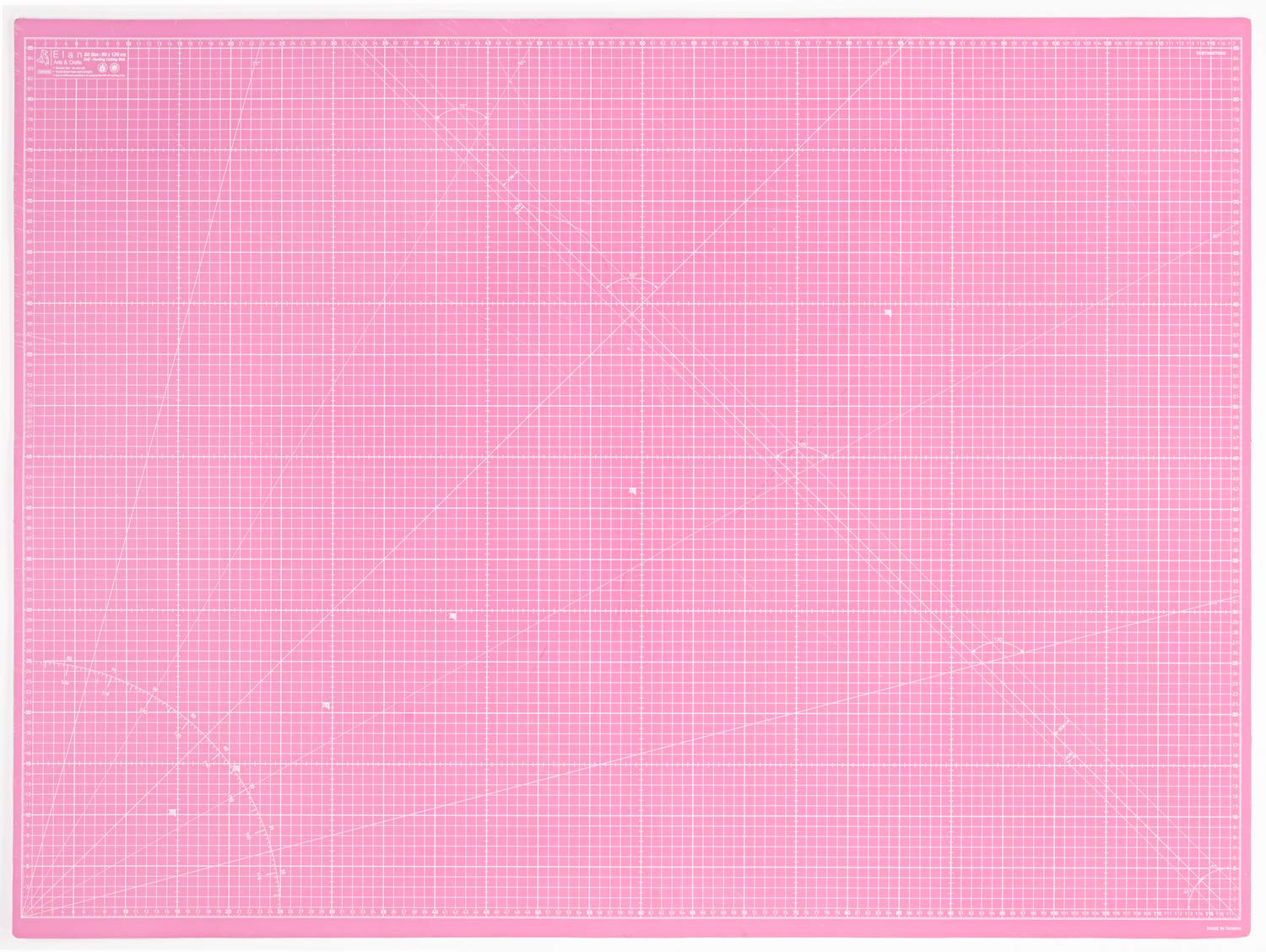 Elan A0 Self Healing Cutting Mat 120x90cm (47x35 Inch) - 5-Ply Pink & Purple Craft Mat for Sewing, Quilting, Scrapbooking - Durable Cutting Board for DIY Projects, Fabric Crafts, and Artwork