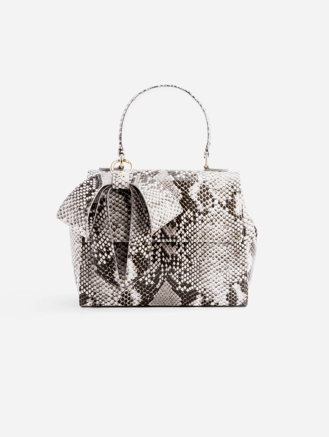 Vegan Leather Handbag for Women - Stylish Cottontail Crossbody Purse in Black & White Snake Print | Perfect for Work, Travel & Everyday Use