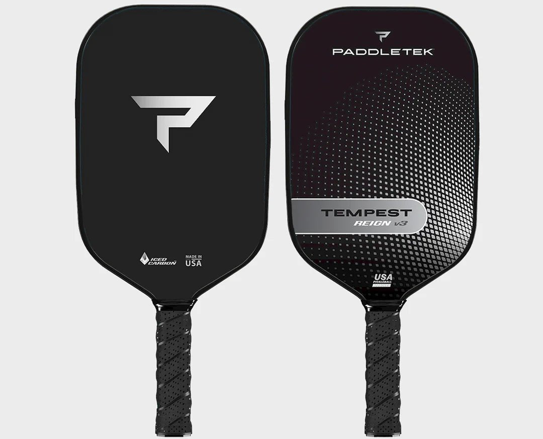Paddletek Tempest Reign V3 Pickleball Paddle - Premium Carbon Fiber Surface | USAPA Approved | Ideal for Competitive Play & Outdoor Recreation