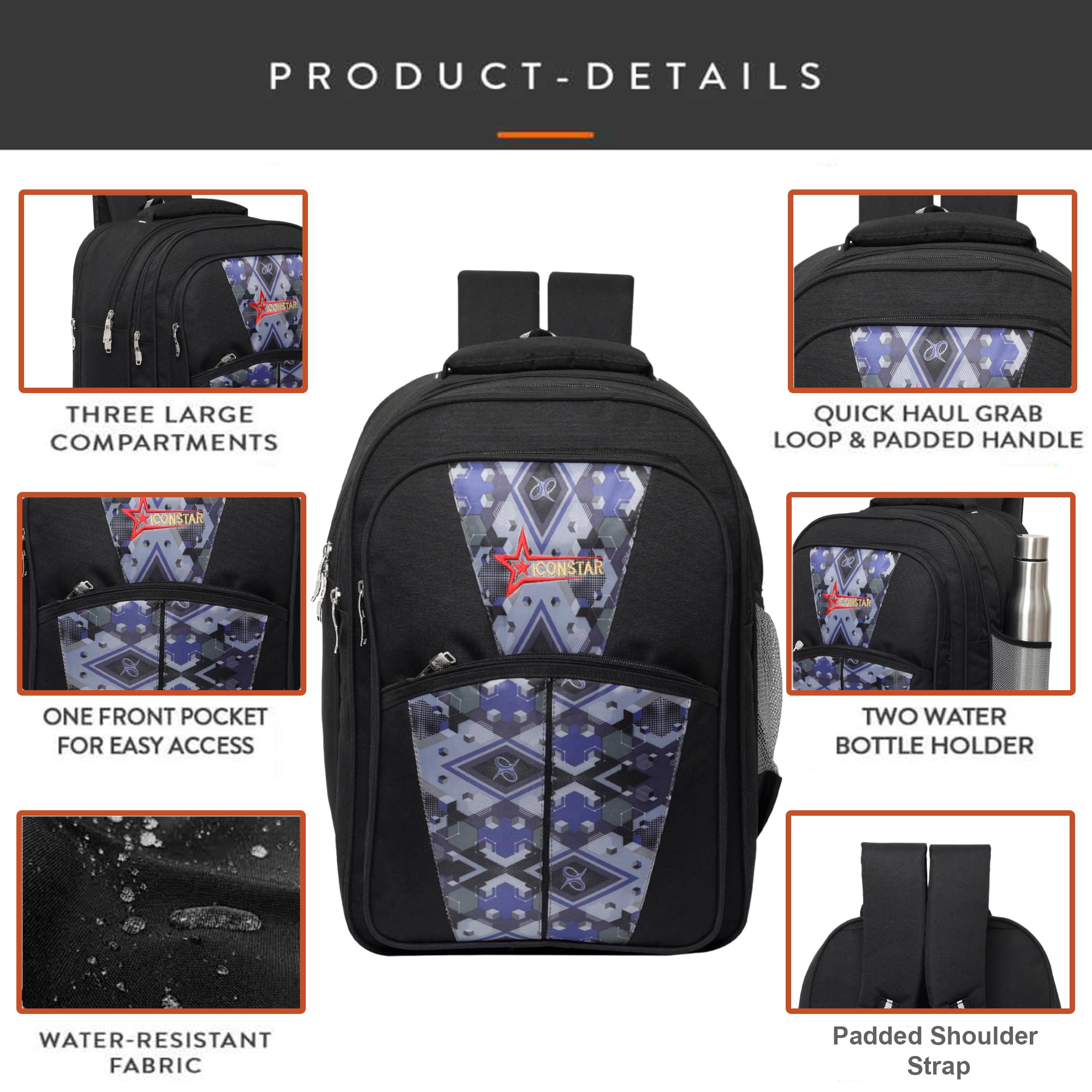 ICONSTAR Kids School Backpack 10L - Lightweight Durable School Bag for Boys & Girls (LKG, UKG, 1st Grade) - Perfect for Daily Use, Books & Lunch Box