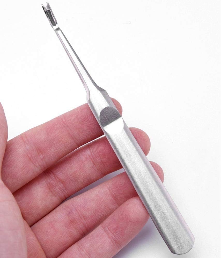ZAUKY Professional Cuticle Remover & Pusher - Stainless Steel Nail Cleaner with Anti-Slip Grip - Dead Skin Cutter for Manicures & Pedicures - Perfect for Home Nail Care & Salon Use