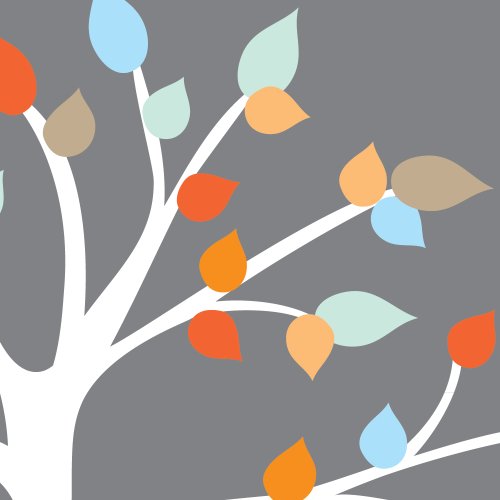 Blue Orange Shelf Tree