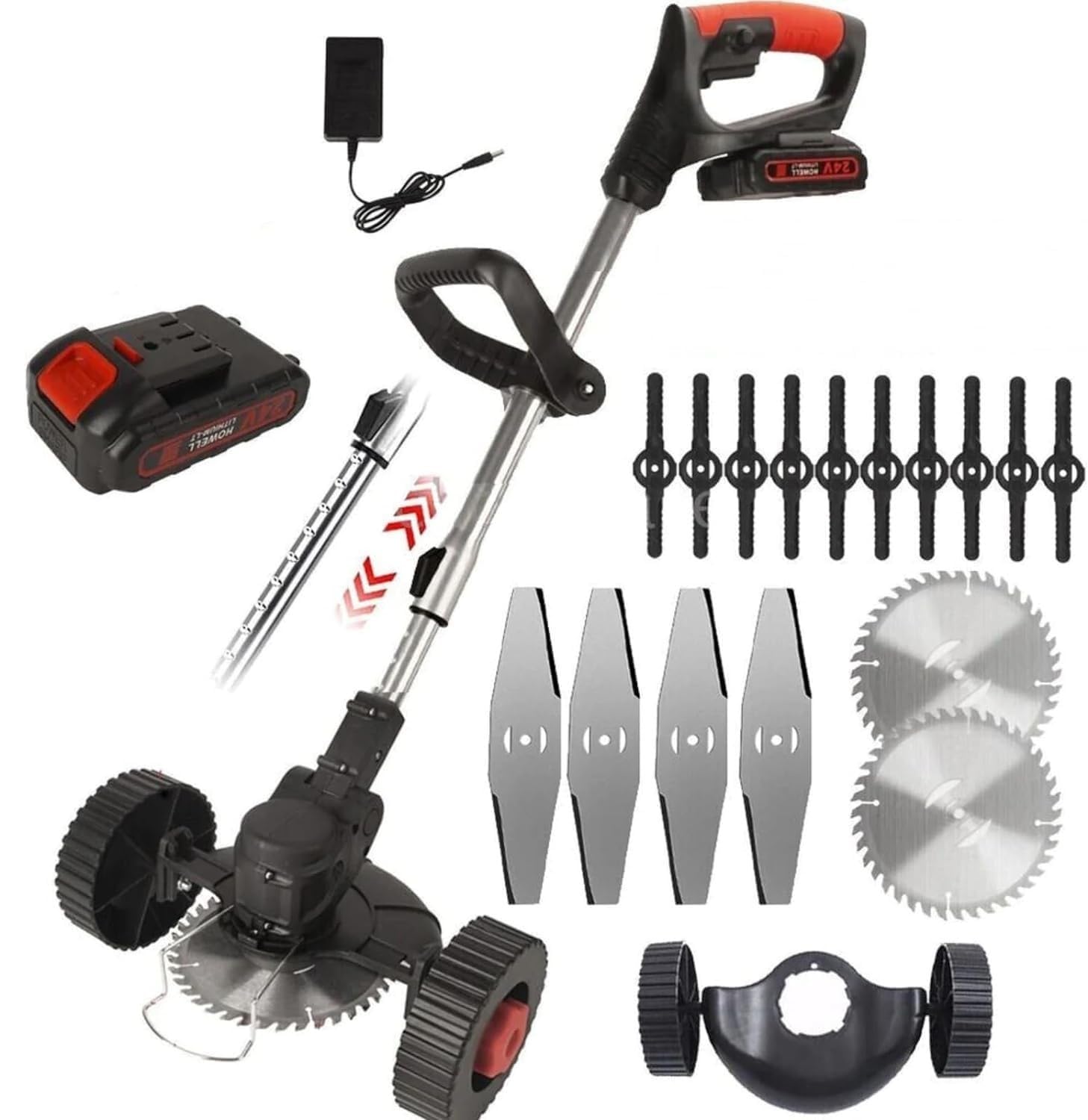 iToolmax 3-in-1 Cordless Grass Trimmer & Lawn Edger - 1800W Brushless Electric Weed Wacker with Adjustable Height, Portable Lawn Care Tool for Yard Maintenance, Landscaping & Garden Trimming