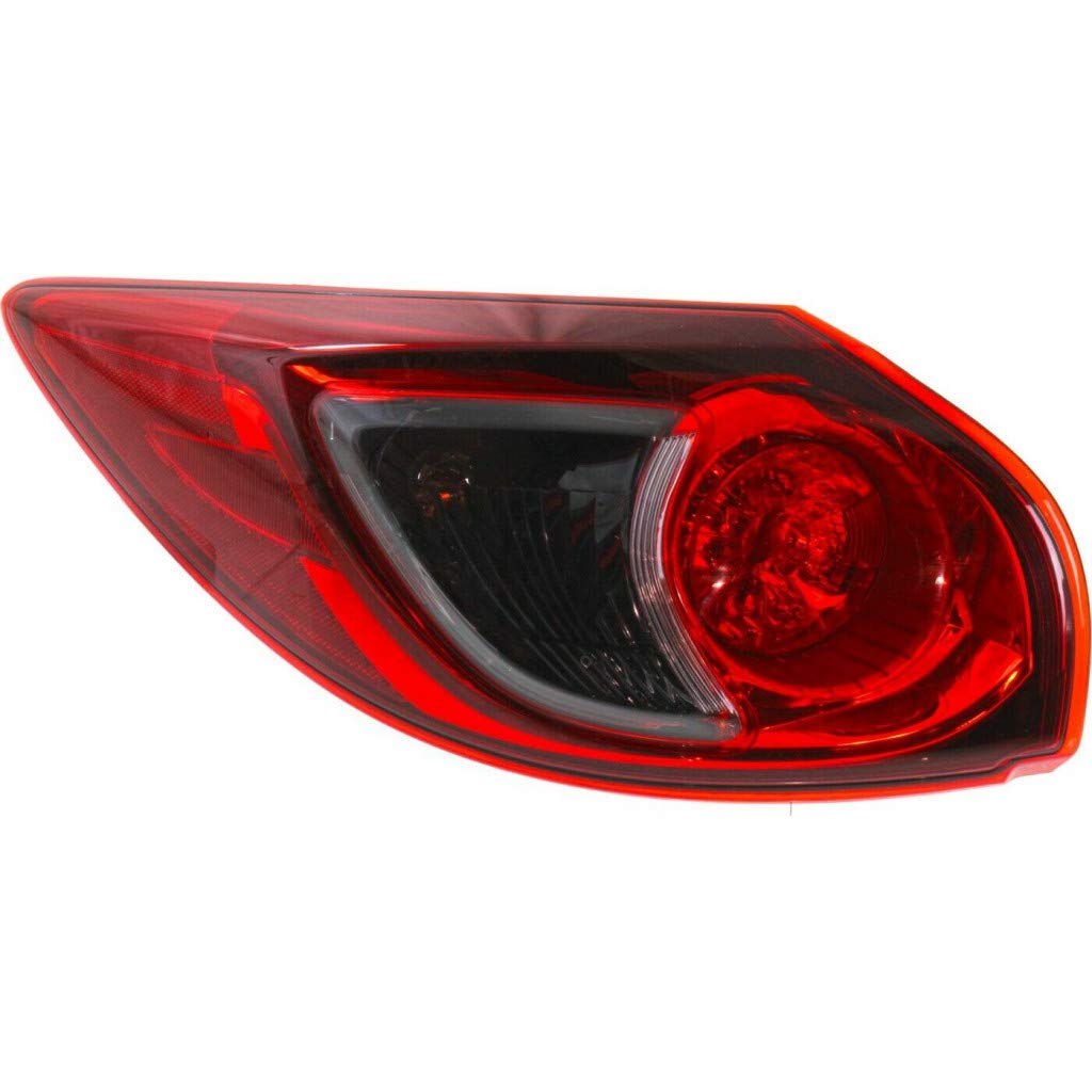 Mazda CX-5 Tail Light Assembly 2013-2016 Driver Side Outer Halogen Replacement - MA2804111 KD3351160C - Perfect for Night Driving & Enhanced Safety