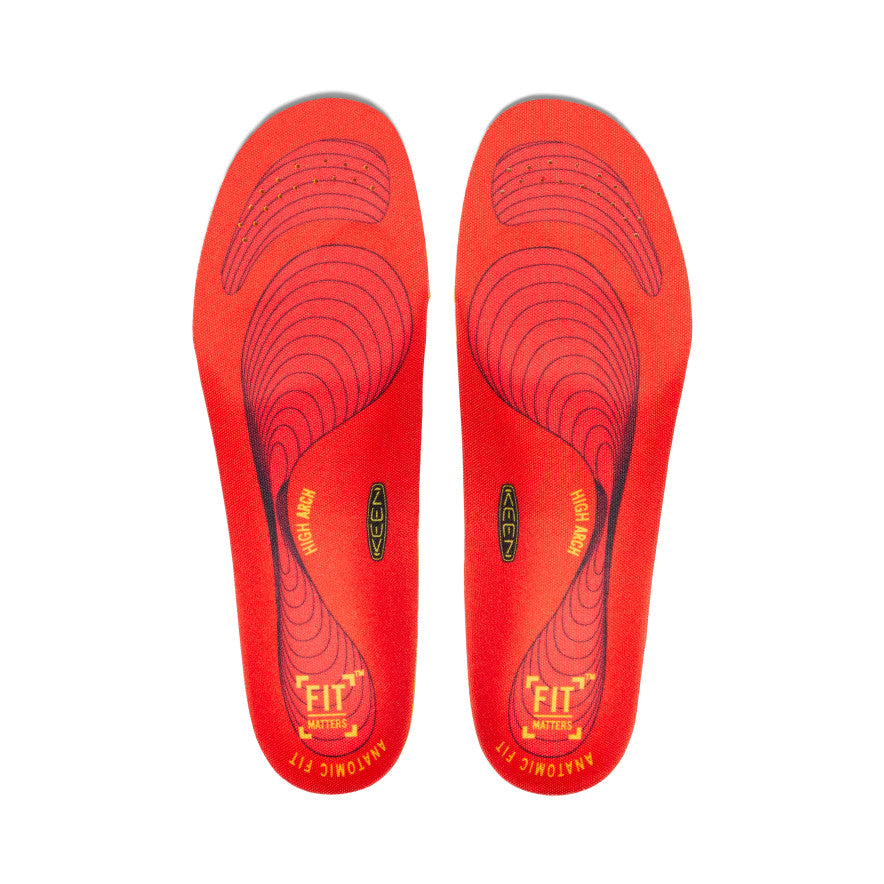 Men's Utility K 30 High Arch Support Insoles for Flat Feet - Red | Orthotic Shoe Inserts for Plantar Fasciitis Relief & All-Day Comfort | Perfect for Work Boots, Running Shoes & Daily Wear