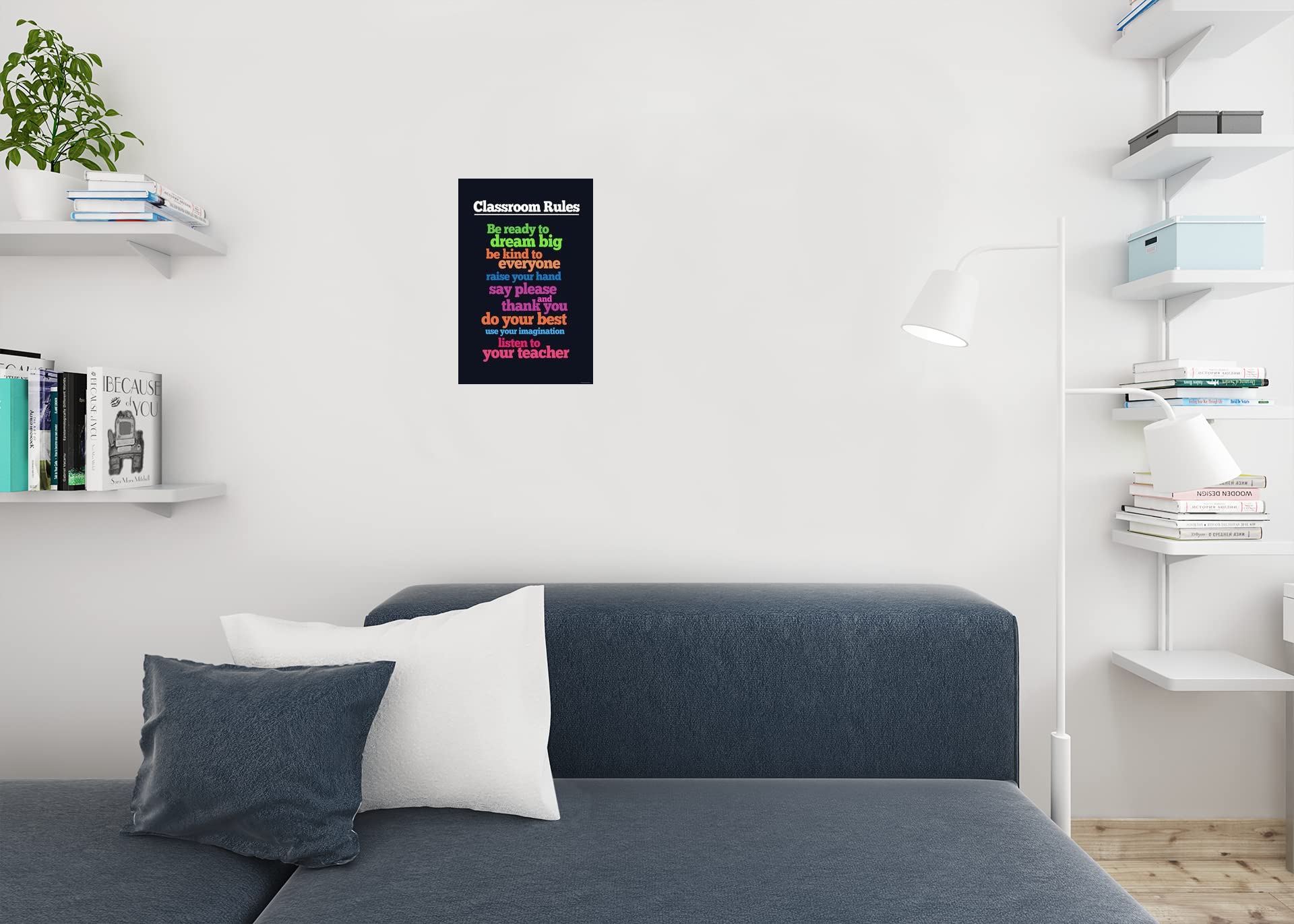 Dream Big Classroom Rules Poster - 12x18 Inch Educational Wall Art for Teachers, Toddlers & Elementary School Decor - Motivational Learning Supplies & Cool Teaching Aids - Perfect for Classrooms, Homeschooling & Kids' Rooms