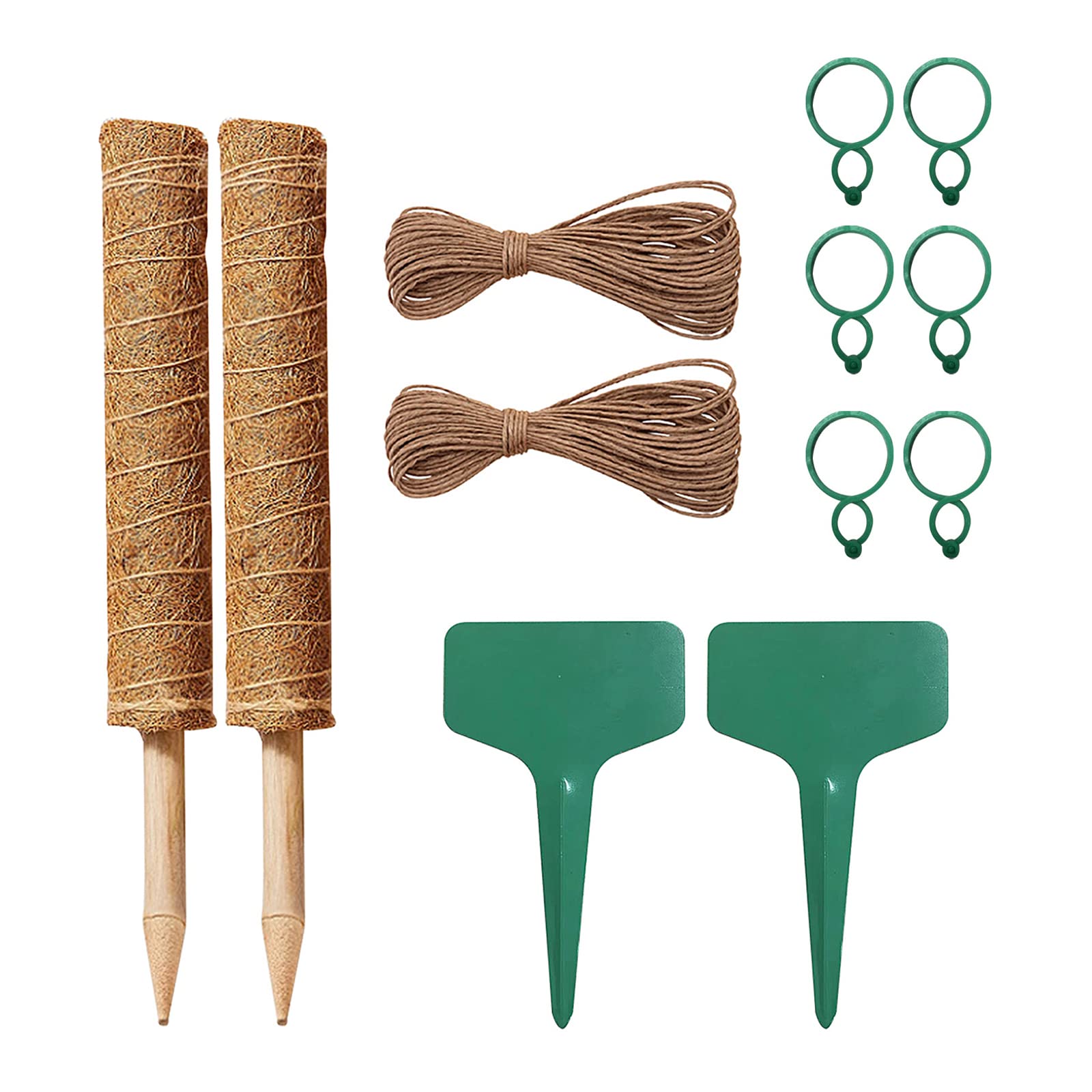 12 Inch Moss Pole for Climbing Plants - 2 Pack Coco Coir Totem Pole with Extension, Plant Support Stick for Monstera, Pothos & Indoor Creepers - Perfect for Indoor Gardening and Vertical Plant Growth