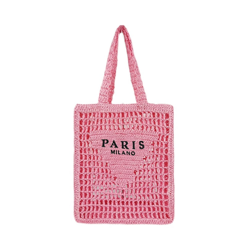 Stylish Women's Striped Straw Handbags - Trendy Summer Beach Tote for Vacation, Shopping & Outdoor Activities