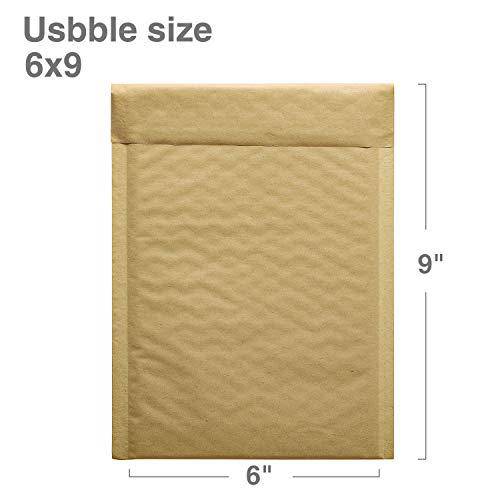 6x10 Kraft Bubble Mailer Padded Envelopes - Eco-Friendly Shipping Envelopes for Ecommerce, Small Packages & Mailing | Perfect for Jewelry, Books, Documents & Online Store Shipments