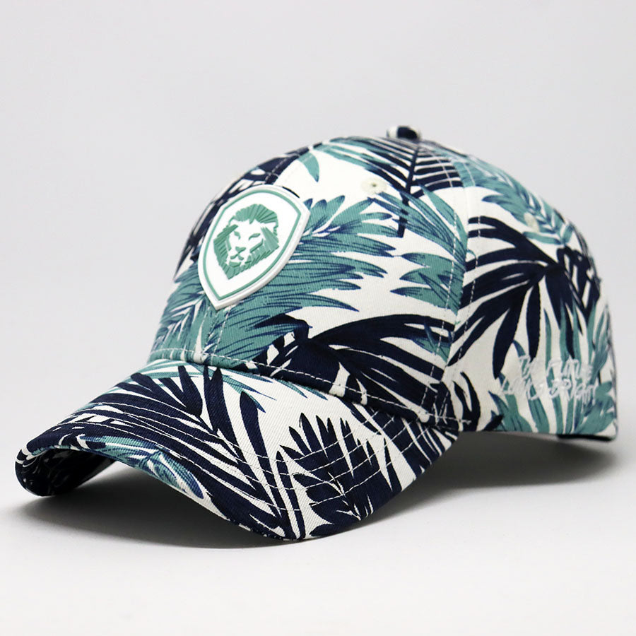 VT Shield Logo Tropical Print Snapback Hat - Stylish Adjustable Baseball Cap for Men & Women - Perfect for Beach, Summer Outfits & Outdoor Activities
