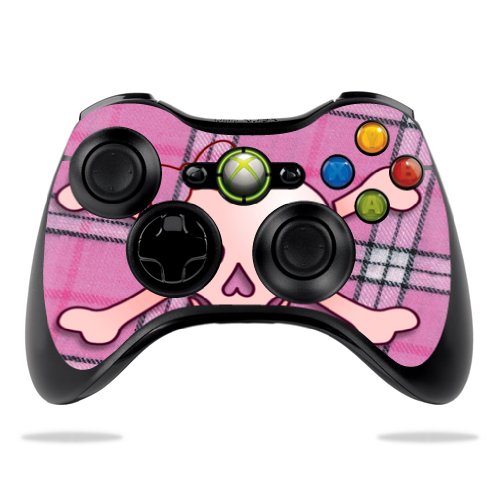 Pink Bow Skull Vinyl Skin Decal Sticker for Microsoft Xbox 360 Controller - Protective Wrap Cover - Perfect for Gaming, Customization & Gift Giving