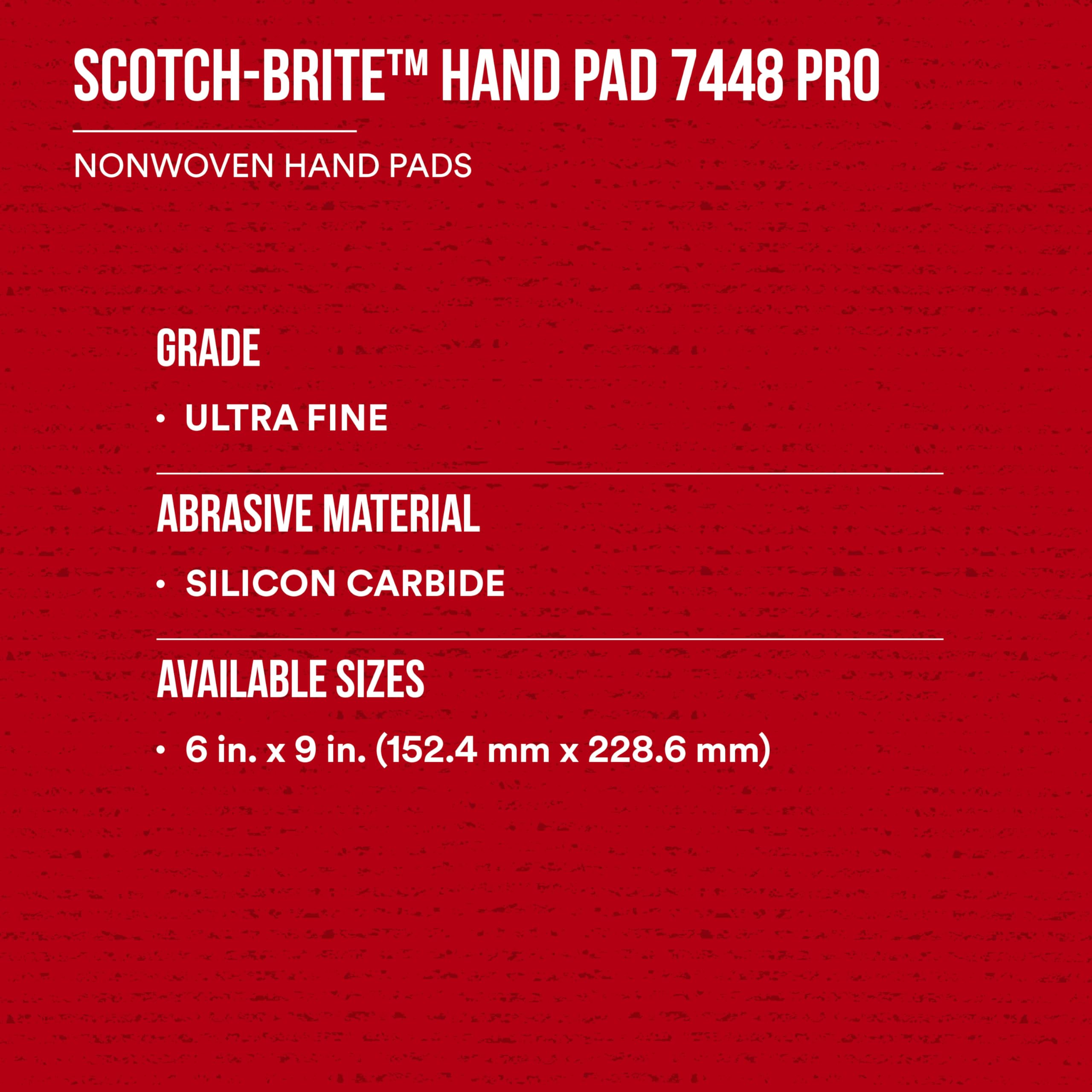 3M Scotch-Brite 7448 PRO Hand Sanding Pad - 6