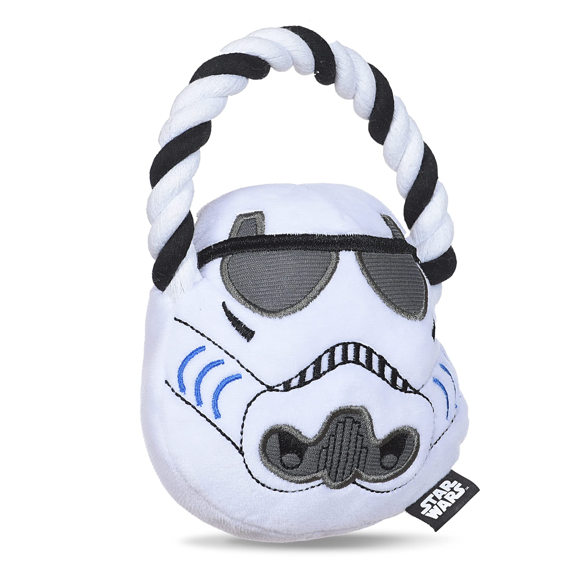 Star Wars Stormtrooper Rope Dog Toy with Plush Head - Durable Chew Toy for Dogs, Interactive Tug of War Pet Toy - Perfect for Playtime, Training & Star Wars Fans (FF19199) | Great for Indoor & Outdoor Fun