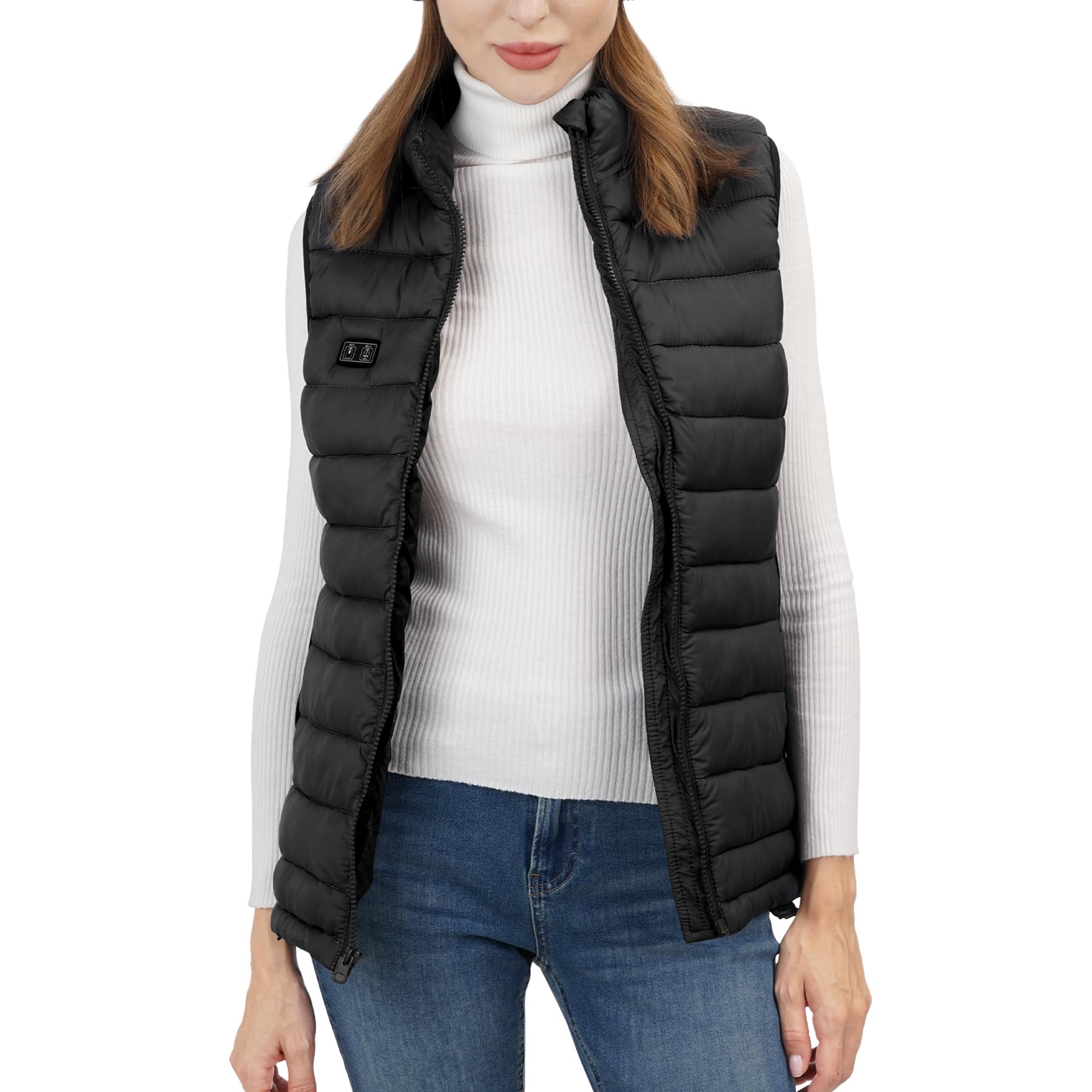 Loowoko Rechargeable Heated Vest for Women - Battery Pack Included, Electric Warming Jacket for Cold Weather | Perfect for Outdoor Activities, Winter Sports & Daily Commute