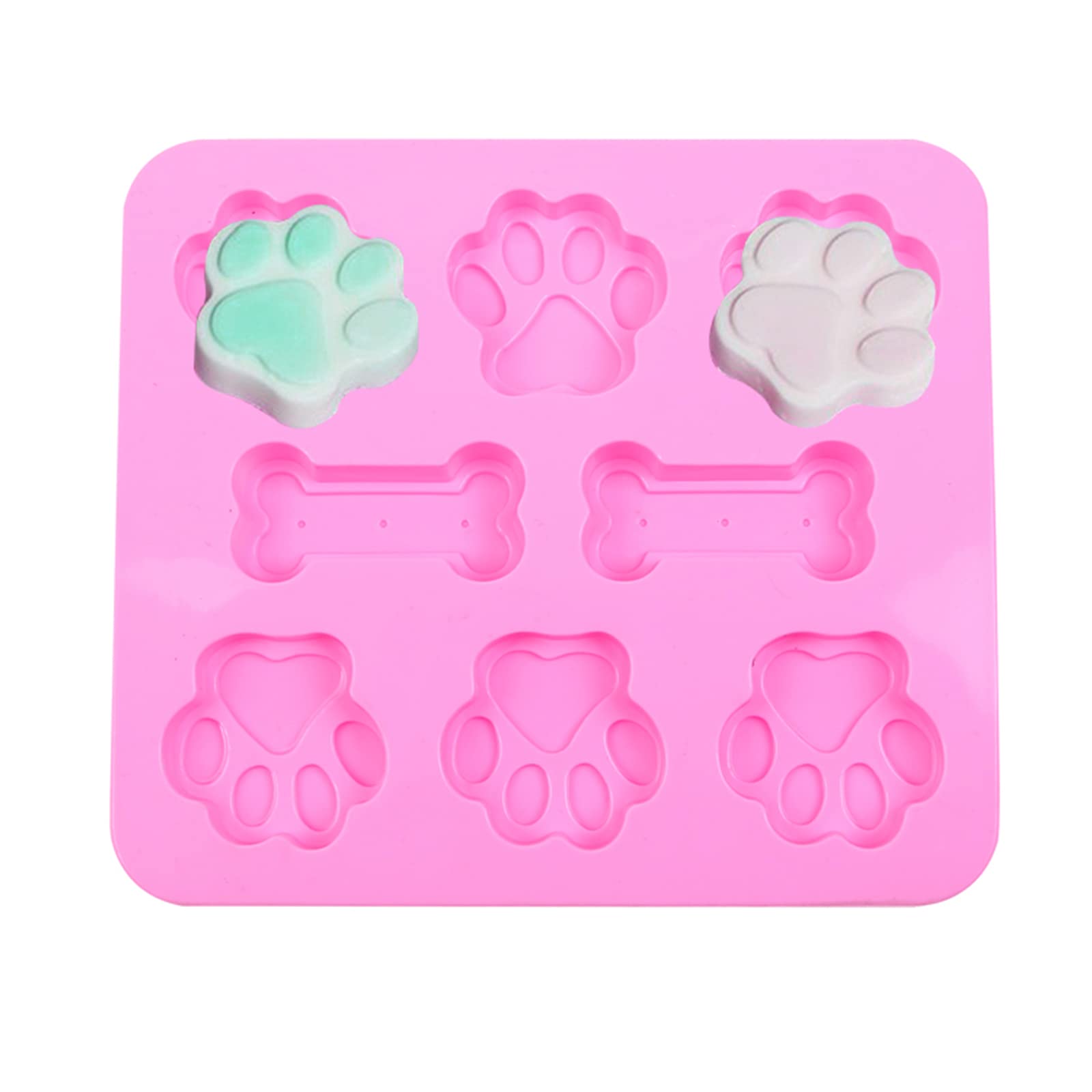 1 PC Dog Paw Silicone Mold for Baking Treats - Non-Stick Cat Paw Print Chocolate, Wax Melts, Ice Cube, Pudding & Candy Molds - Perfect for Homemade Dog Treats, DIY Desserts, and Party Favors