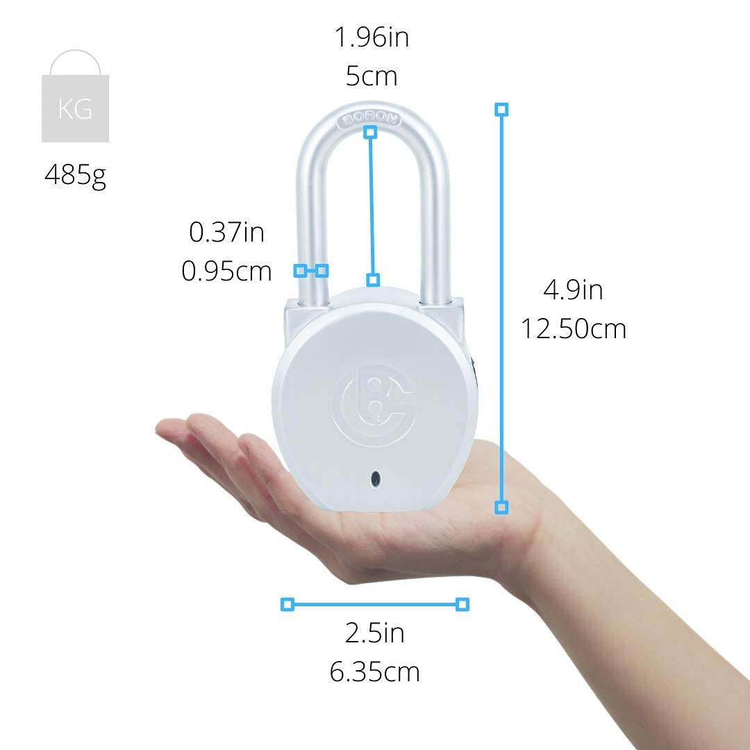 Brilliant Guard Heavy Duty Smart Portable Keyless Bluetooth Padlock - Secure Lockbox for Travel, Gym Lockers & Outdoor Equipment | Waterproof Digital Lock for Bikes, Gates & Storage Units
