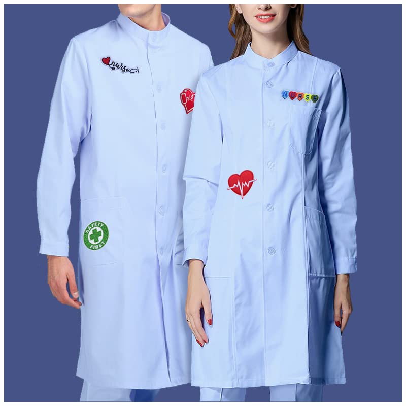 KLORIZ Nurse Heart Iron-On Patch - Doctor Embroidered Fabric Applique for Scrubs, Jackets & Clothing Accessories | Perfect for Medical Professionals & Healthcare Workers