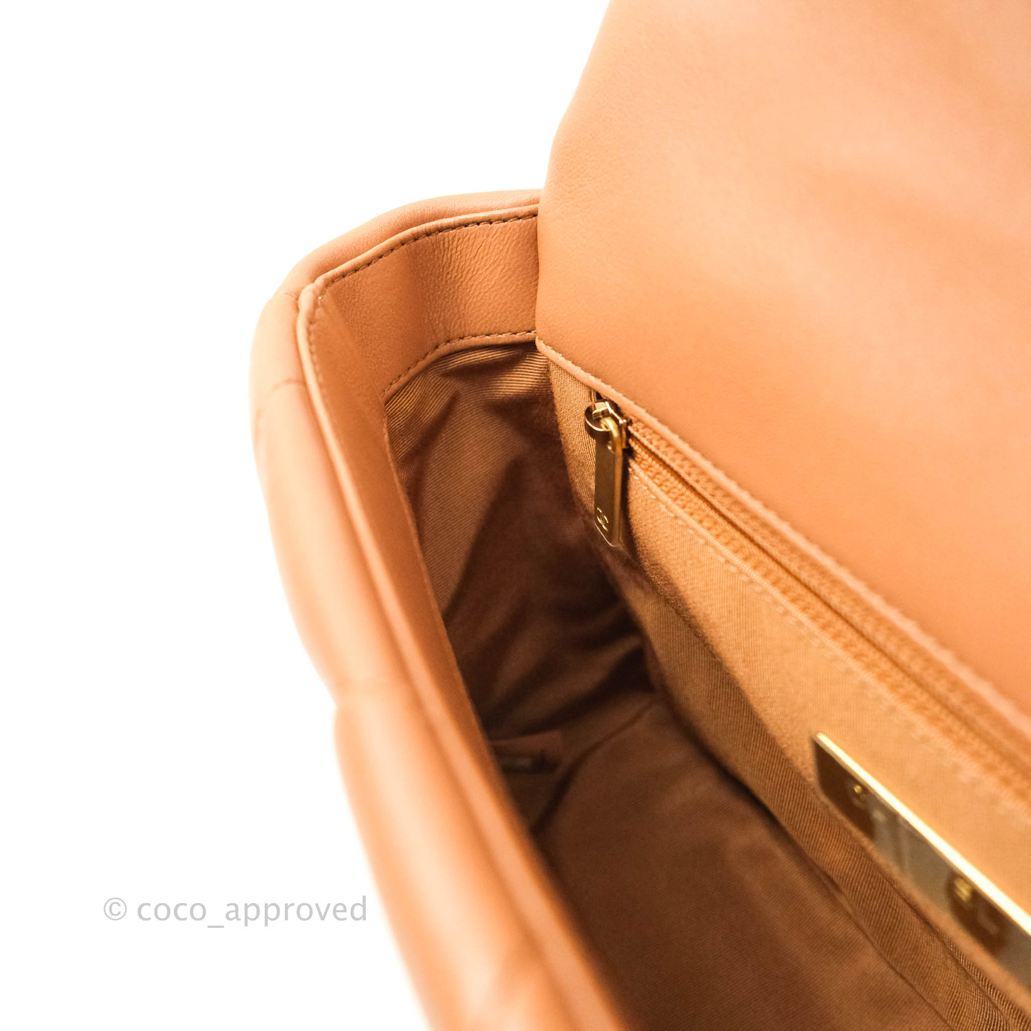 Chanel 19 Small Handbag in Dark Beige Caramel with Mixed Hardware - Perfect for Work, Travel & Evening Events