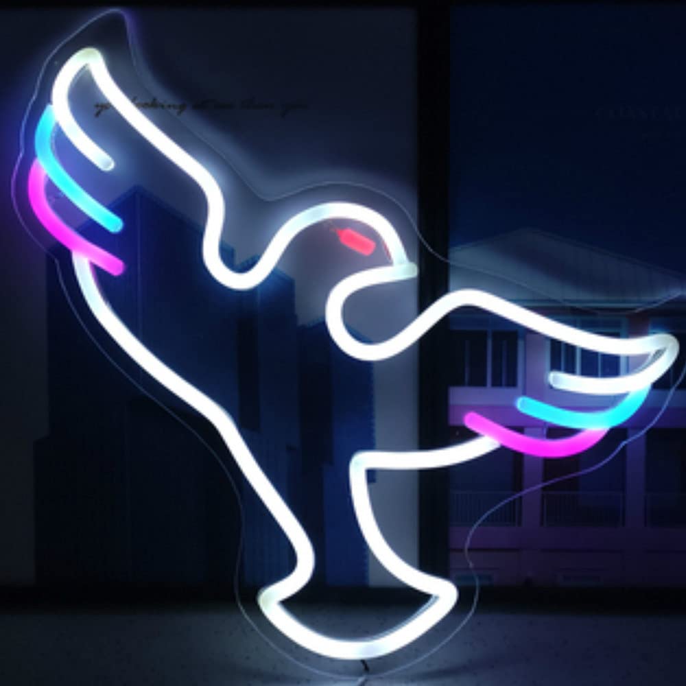 Dove Neon Light Sign - LED Wall Decor for Bedroom, Wedding, Birthday Party | Romantic Night Lamp & Valentine's Gift for Kids & Adults | Perfect for Home, Bar, Cafe Decorations