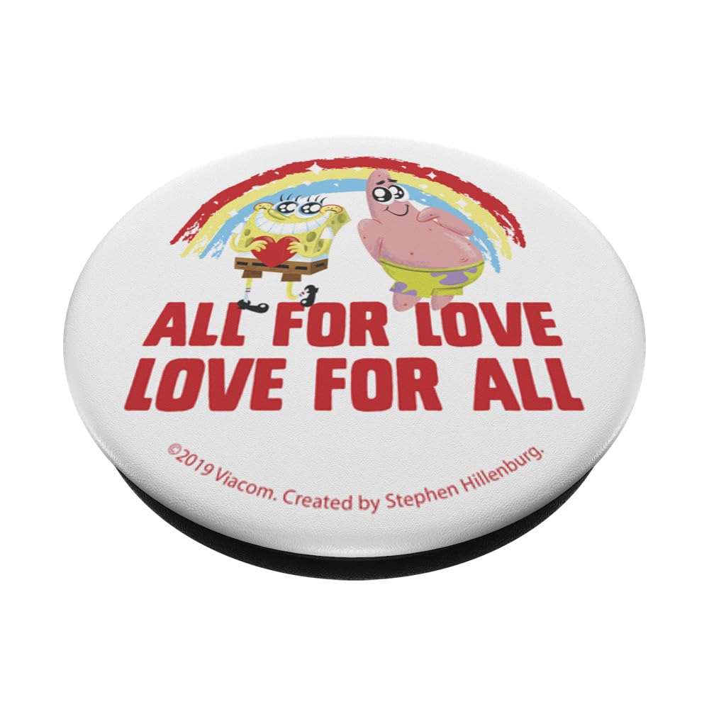 SpongeBob SquarePants Patrick Star PopSockets PopGrip - All For Love Love For All Phone Grip & Stand | Perfect for iPhone, Samsung & Smartphones, Great for Selfies, Video Calls & Secure Holding