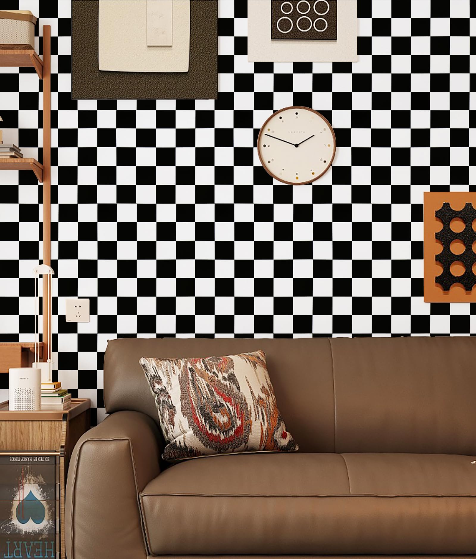 Hopepak Black and White Peel and Stick Wallpaper - 17.7