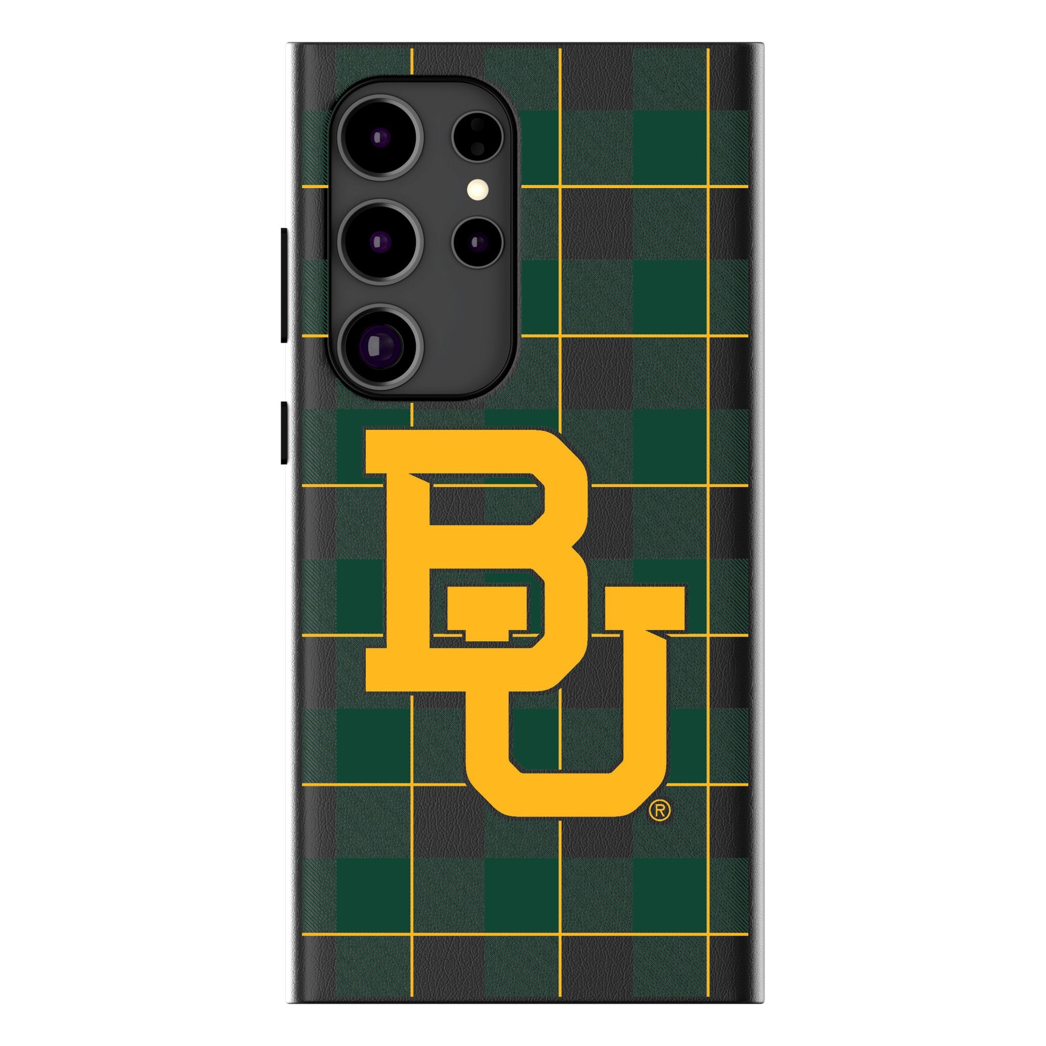 Baylor University Bears Plaid MagSafe Compatible Phone Case for Samsung Galaxy S21 S22 S23 - Perfect for Game Day & School Spirit